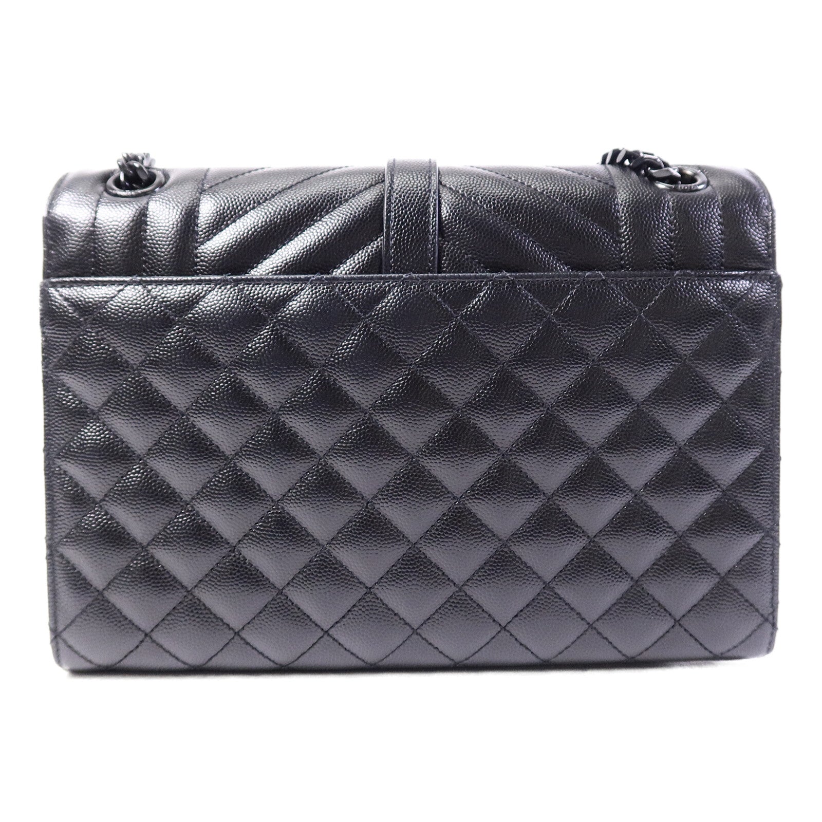 SAINT LAURENT 牛皮皮革Envelope鏈帶手挽肩背兩用袋