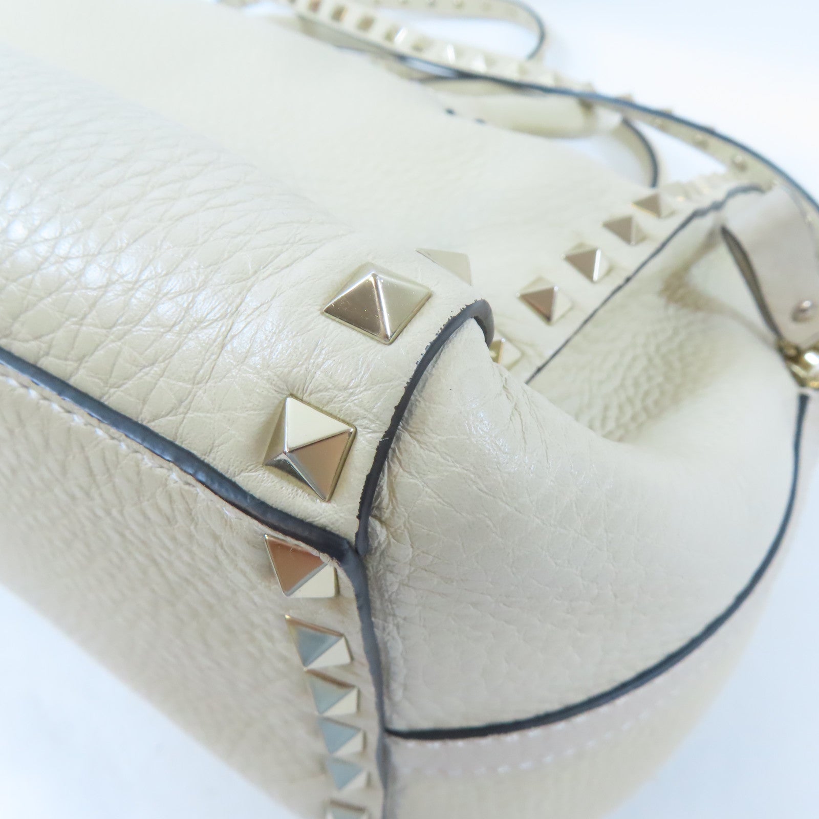 Valentino 牛皮皮革Shoulder Bag手挽肩背兩用袋米色