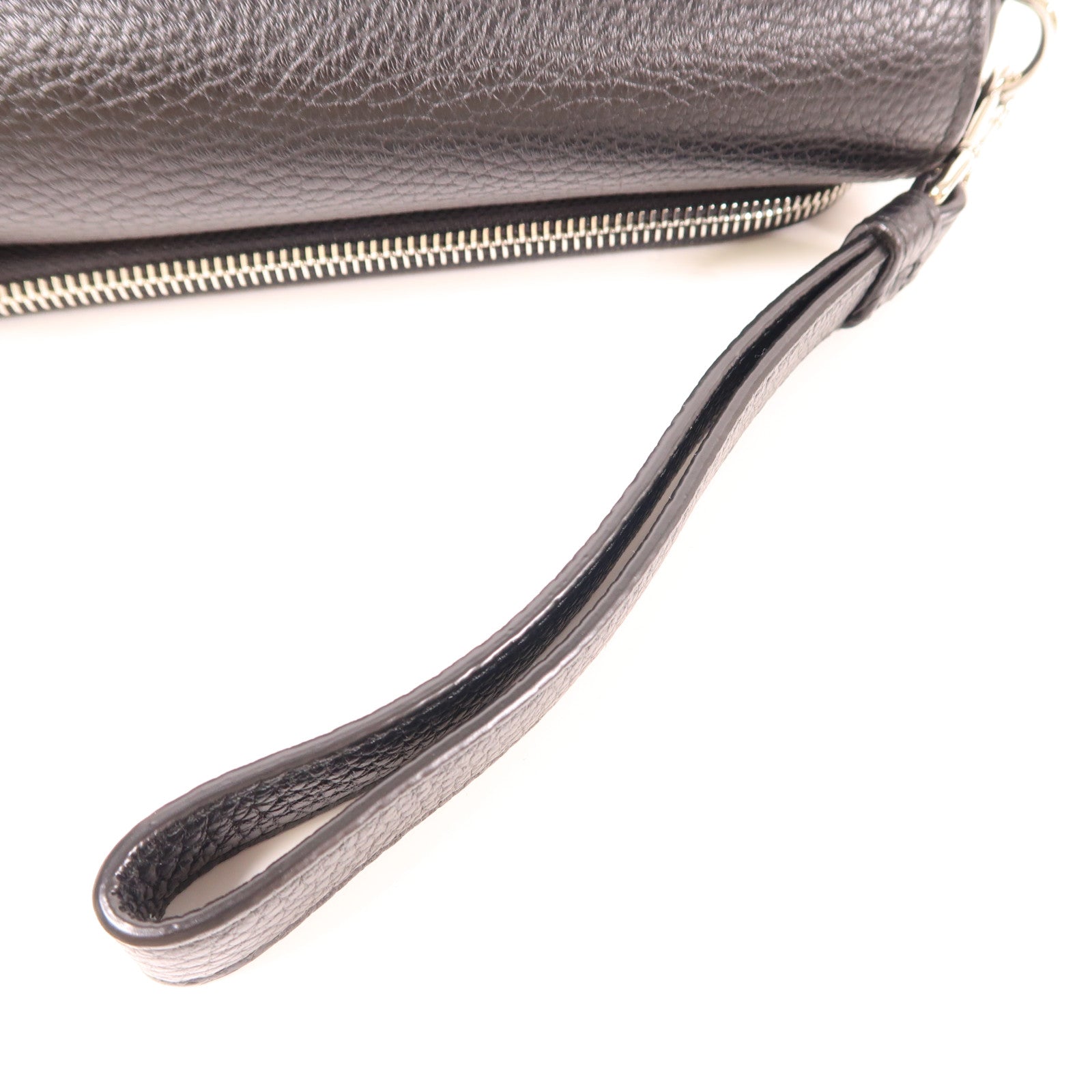 BALLY SHW Pouch Calfskin Leather Black/Red/White