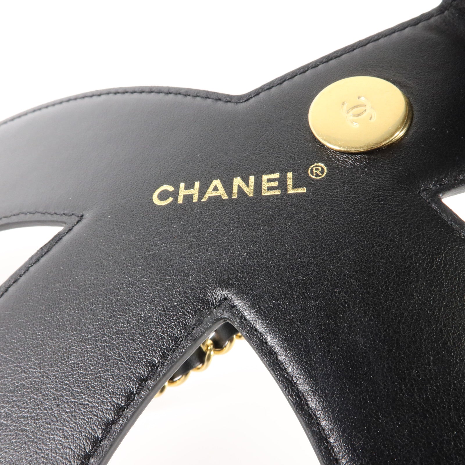 CHANEL 牛皮皮革/金屬Tennis Racket Set網球拍套裝