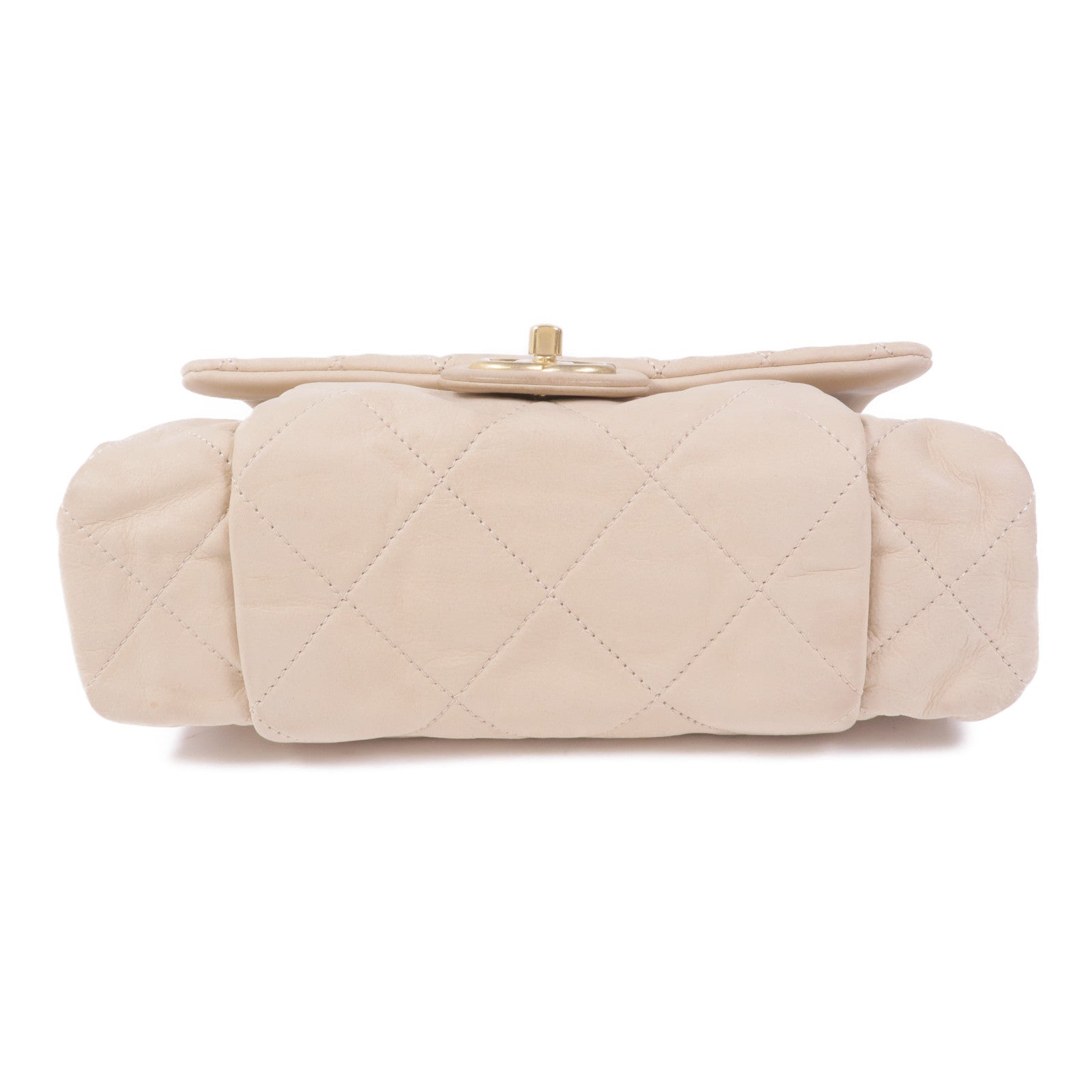 CHANEL 牛皮皮革Flap Bag金扣鏈帶肩背袋