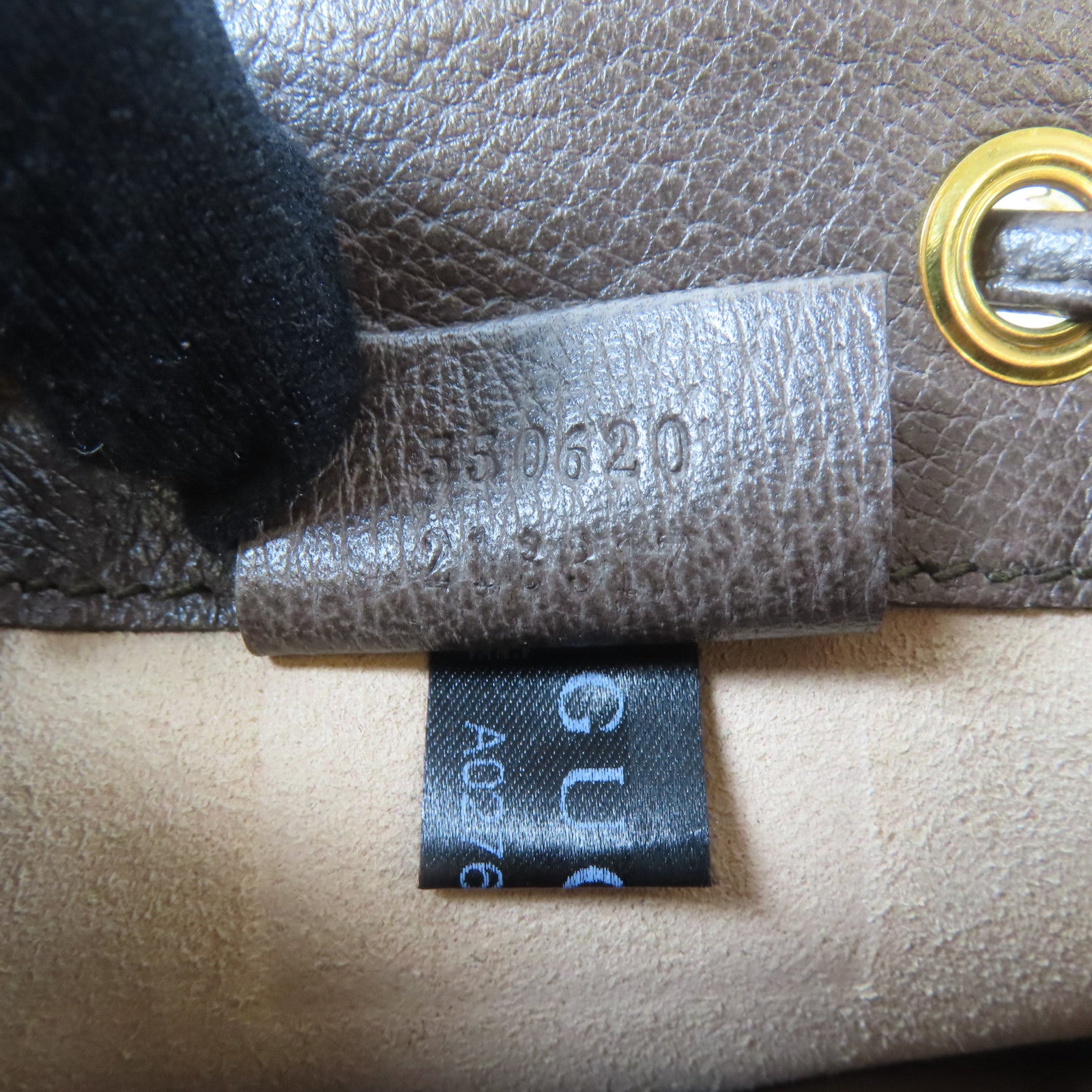 GUCCI 塗層帆布Ophidia Mini Bucket金扣肩背袋啡色