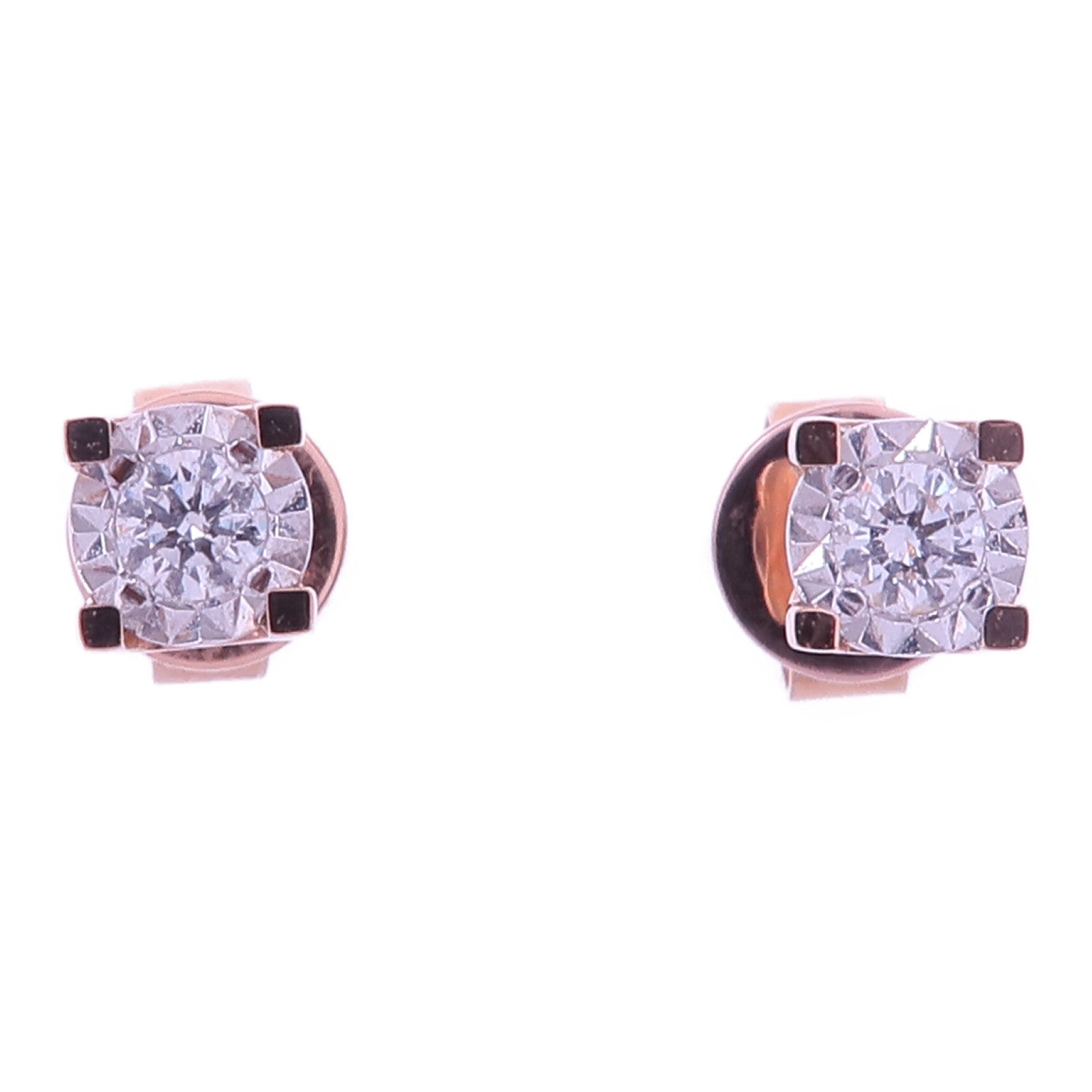 JEWELRY 18K玫瑰金/黃金Diamond Earrings鑽石耳環