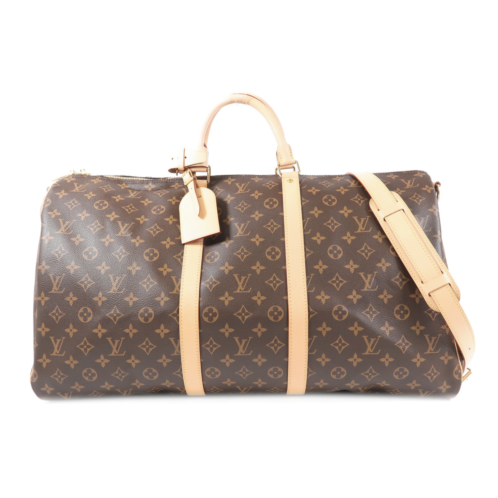 LOUIS VUITTON Monogram Keepall Bandoulie 55金扣手挽肩背兩用袋