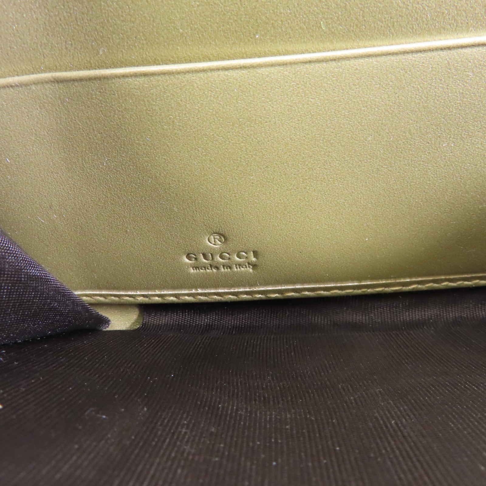 GUCCI 牛皮皮革金扣Long Wallet長錢包金色