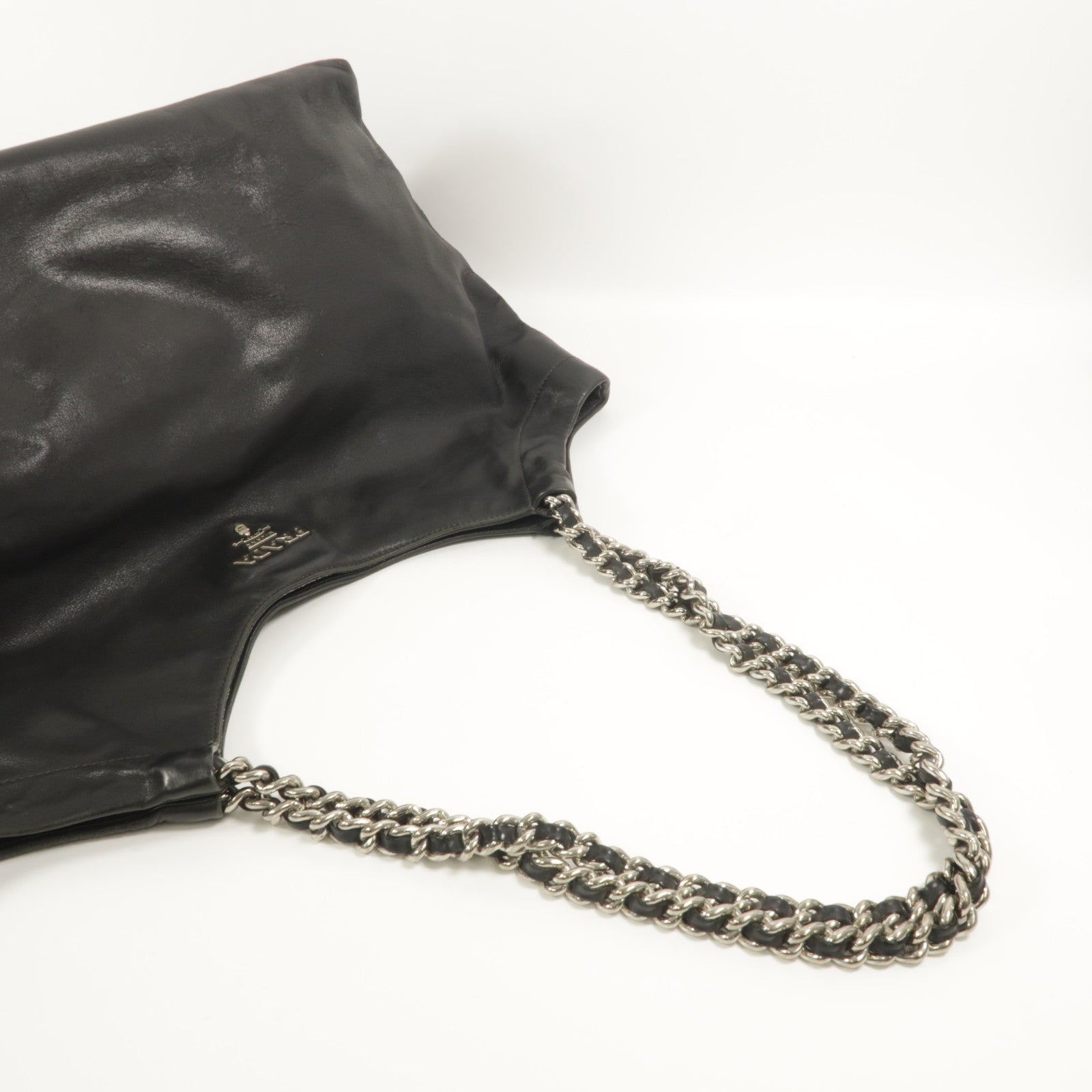 PRADA 牛皮皮革Shoulder Bag鏈帶肩背袋
