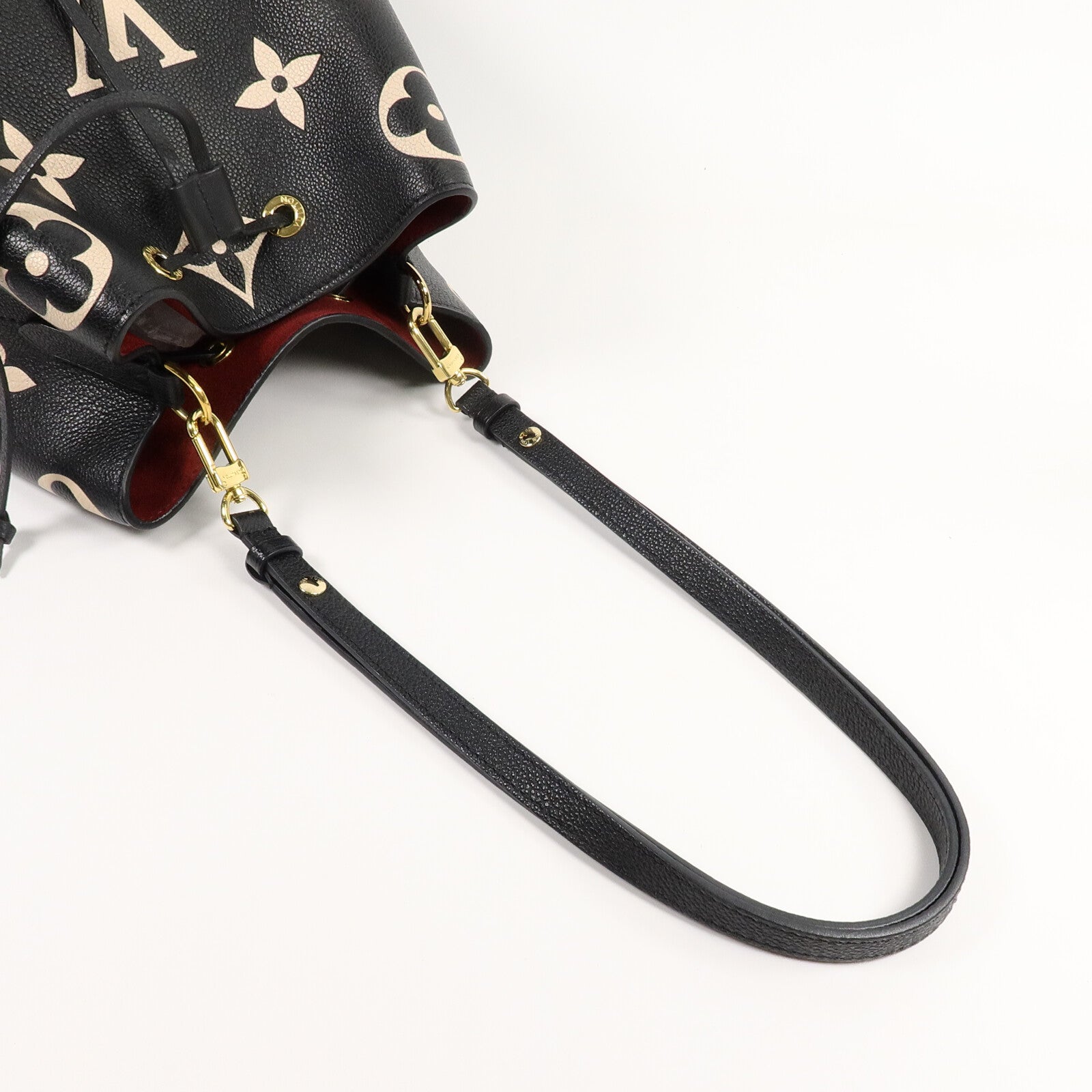 LOUIS VUITTON Monogram Empreinte Bicolor Neo Noe MM金扣手挽肩背兩用袋