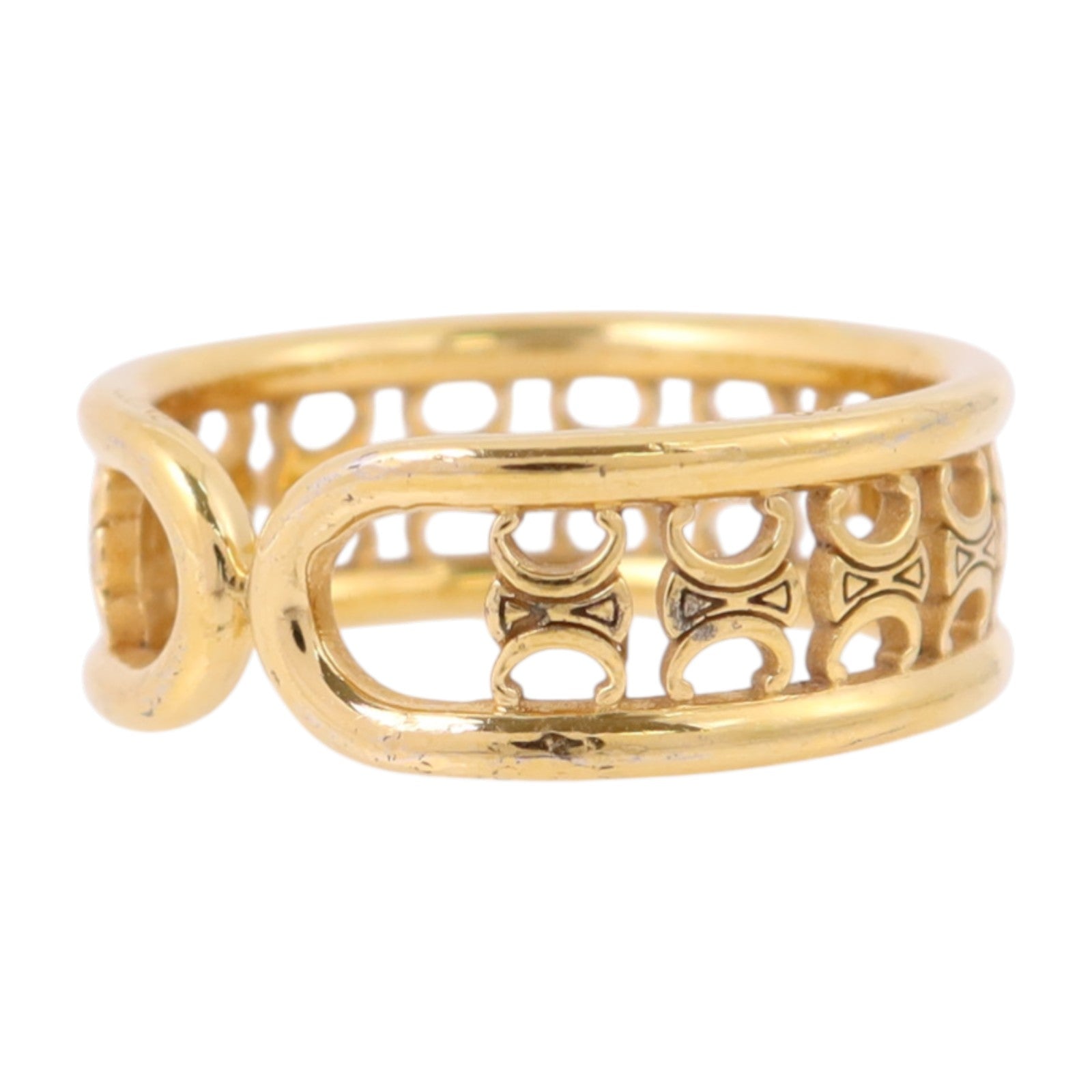 CELINE 金屬Triomphe Multi Ring戒指#54/US#6.5