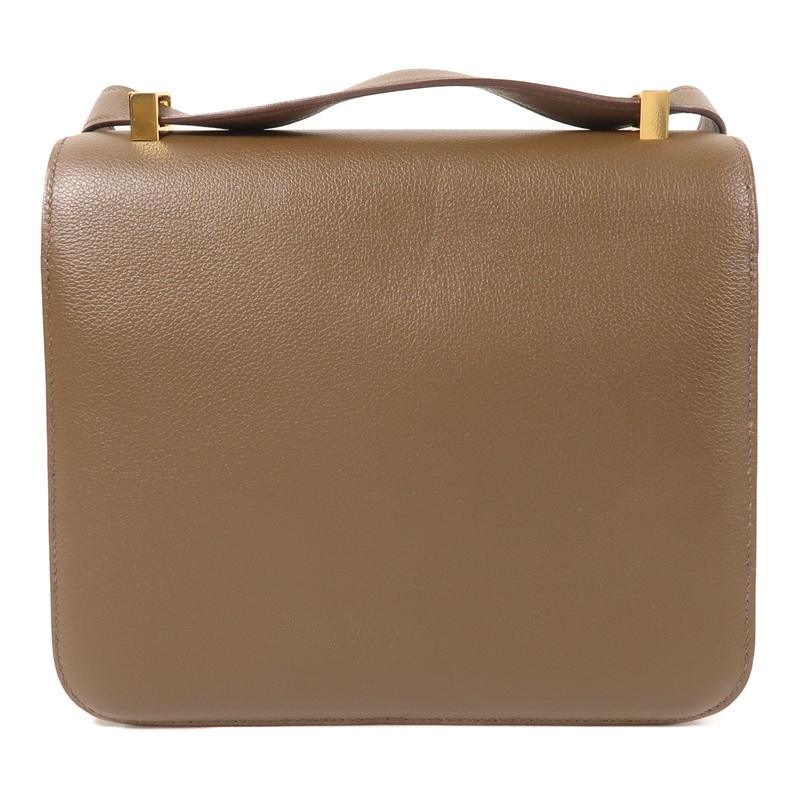 HERMES Evercolor皮革Constance 24金扣肩背袋Toundra