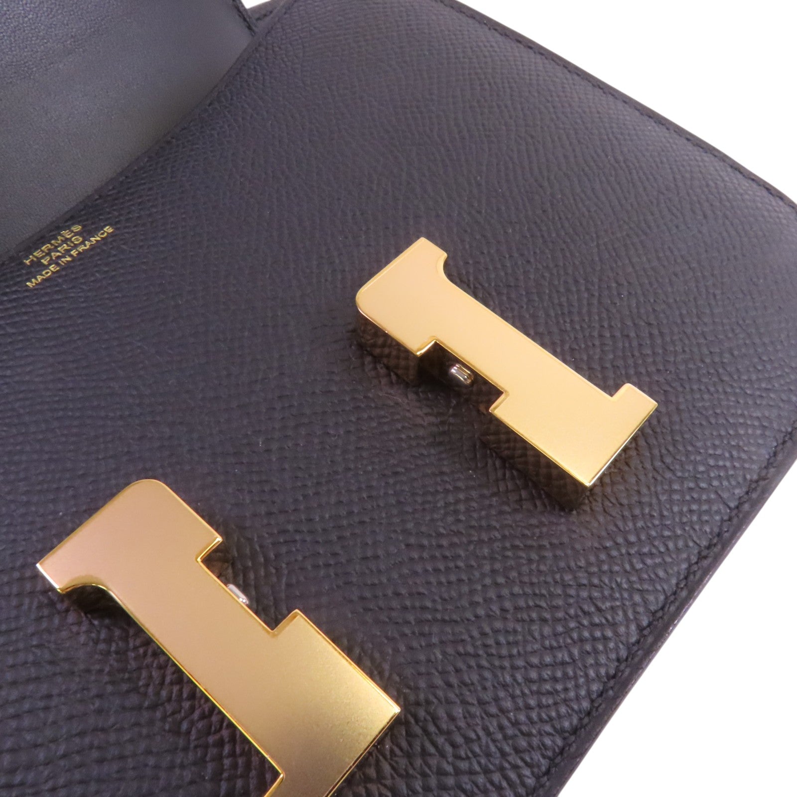 HERMES Epsom皮革Constance Mini金扣肩背袋