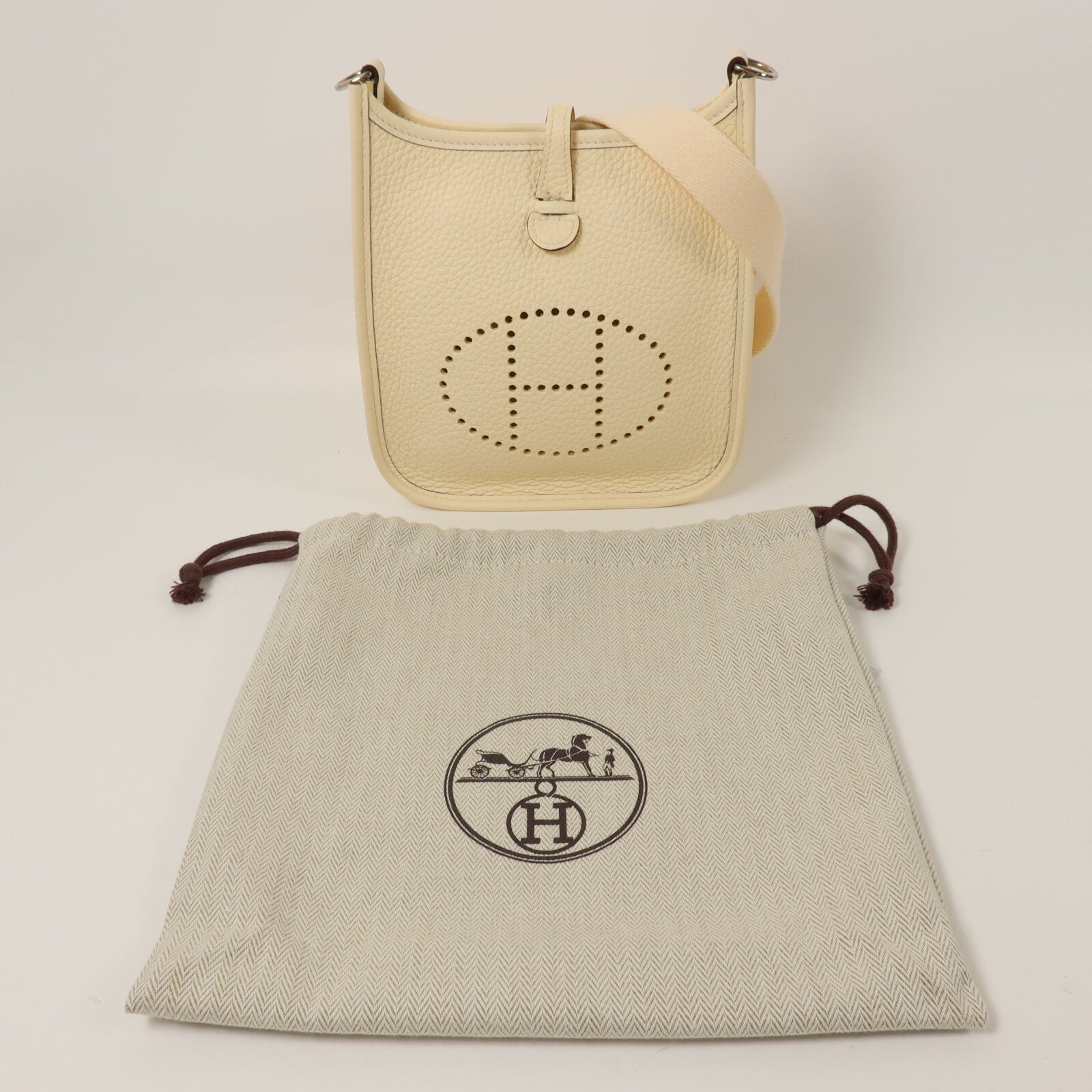HERMES Clemence皮革Evelyne TPM肩背袋Nata