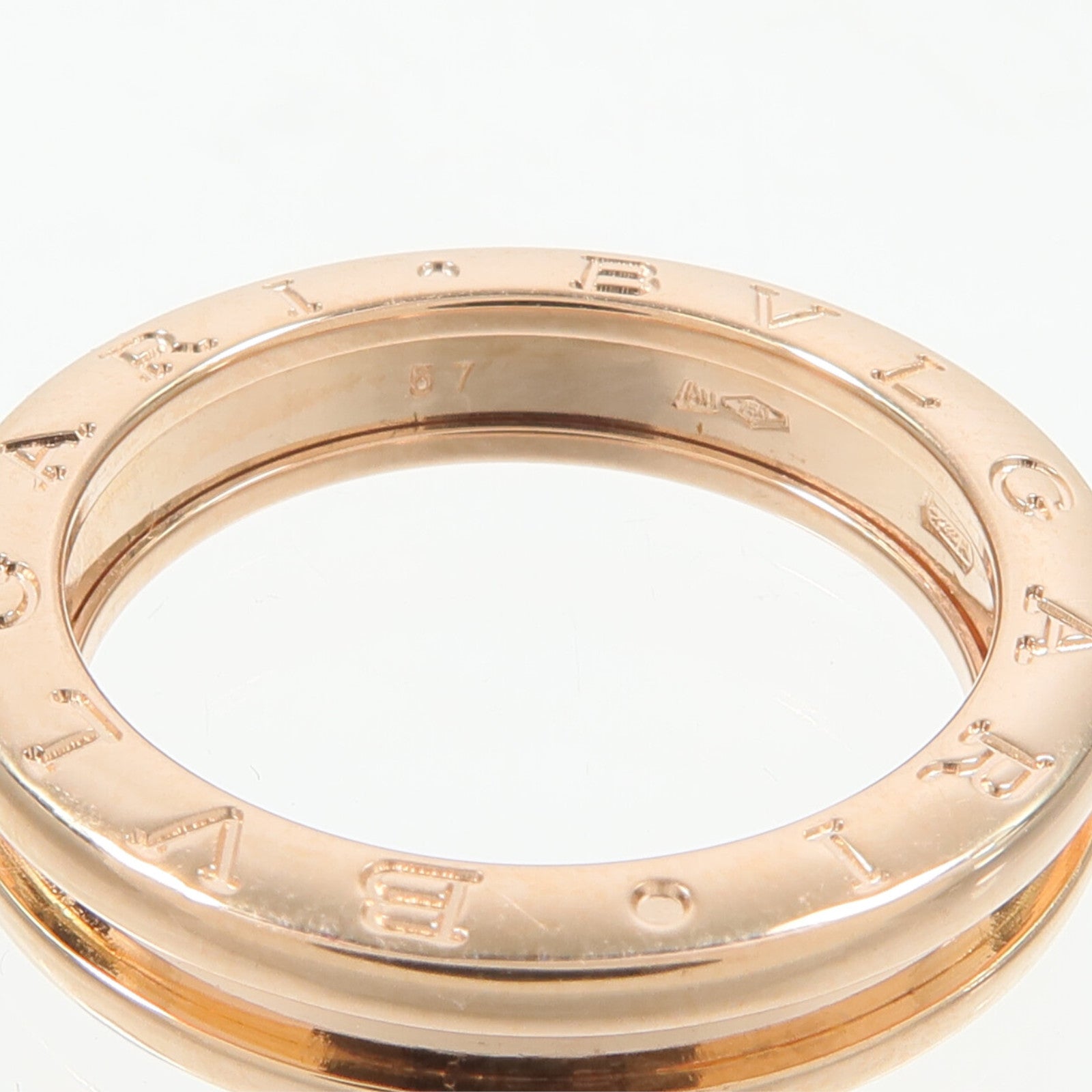 BVLGARI 18K玫瑰金B-zero1 Ring戒指