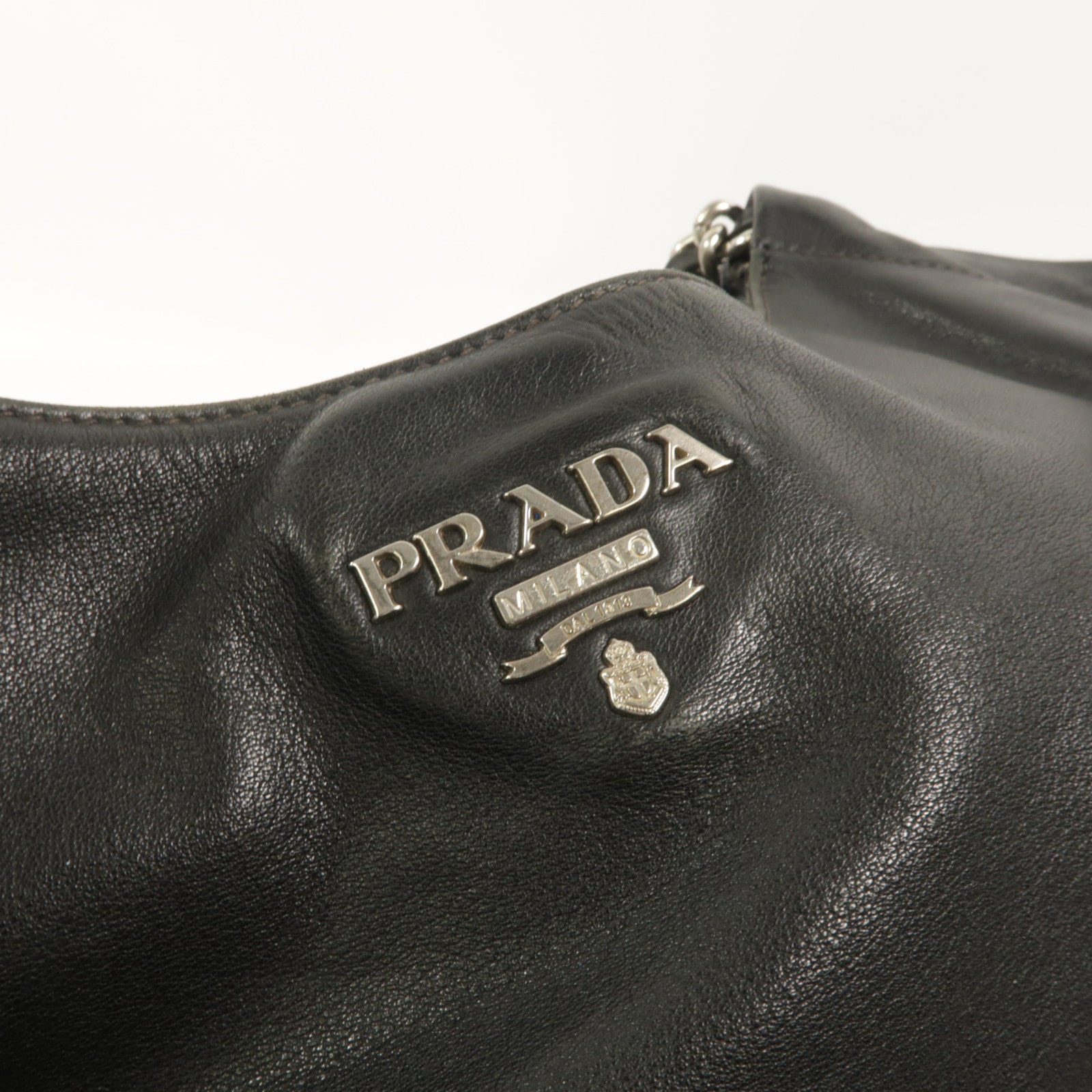 PRADA 牛皮皮革Shoulder Bag鏈帶肩背袋