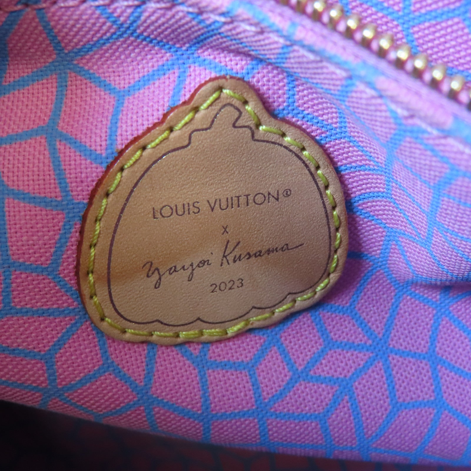 LOUIS VUITTON Monogram LV X YK On The Go PM金扣手挽肩背兩用袋啡色