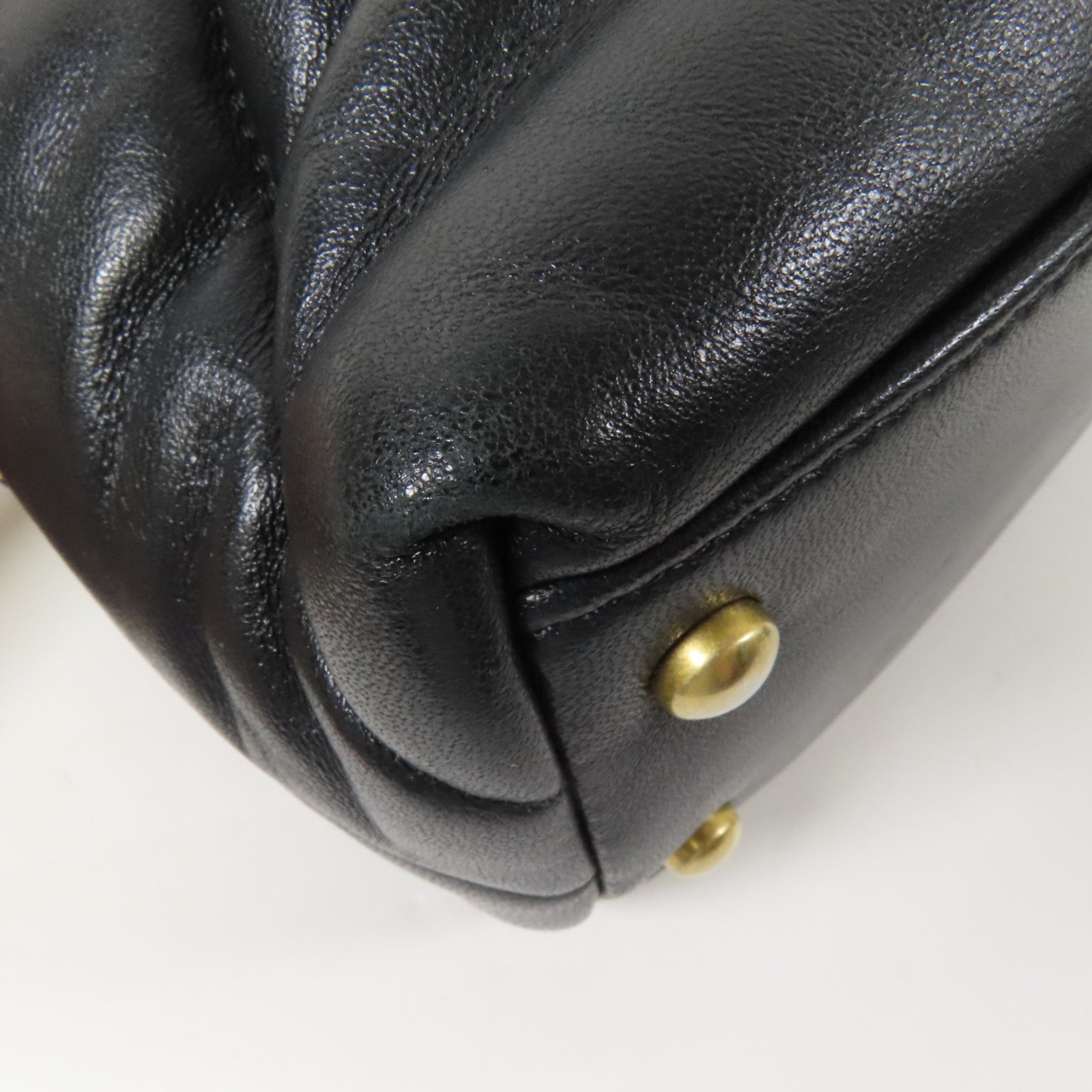 CHANEL 羊皮皮革Shoulder Bag金扣鏈帶肩背袋