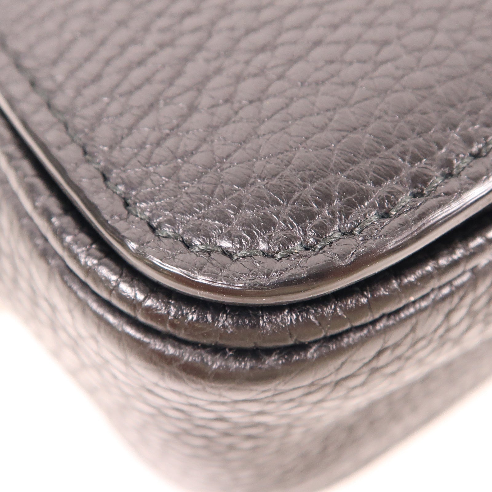 BALLY SHW Pouch Calfskin Leather Black/Red/White