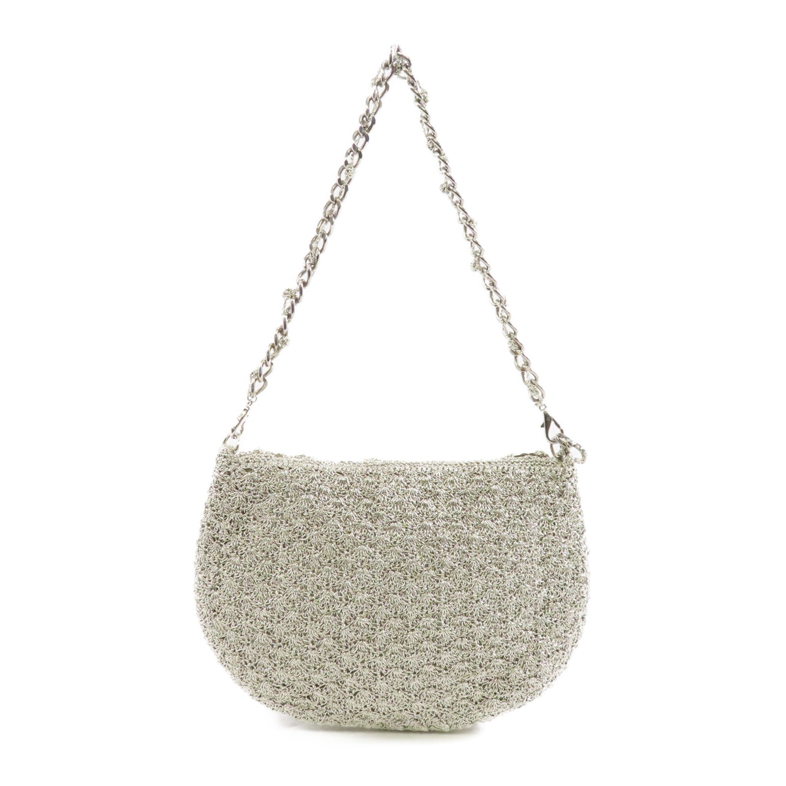 ANTEPRIMA Wire Chain Shoulder Bag銀扣鏈帶肩背袋銀色