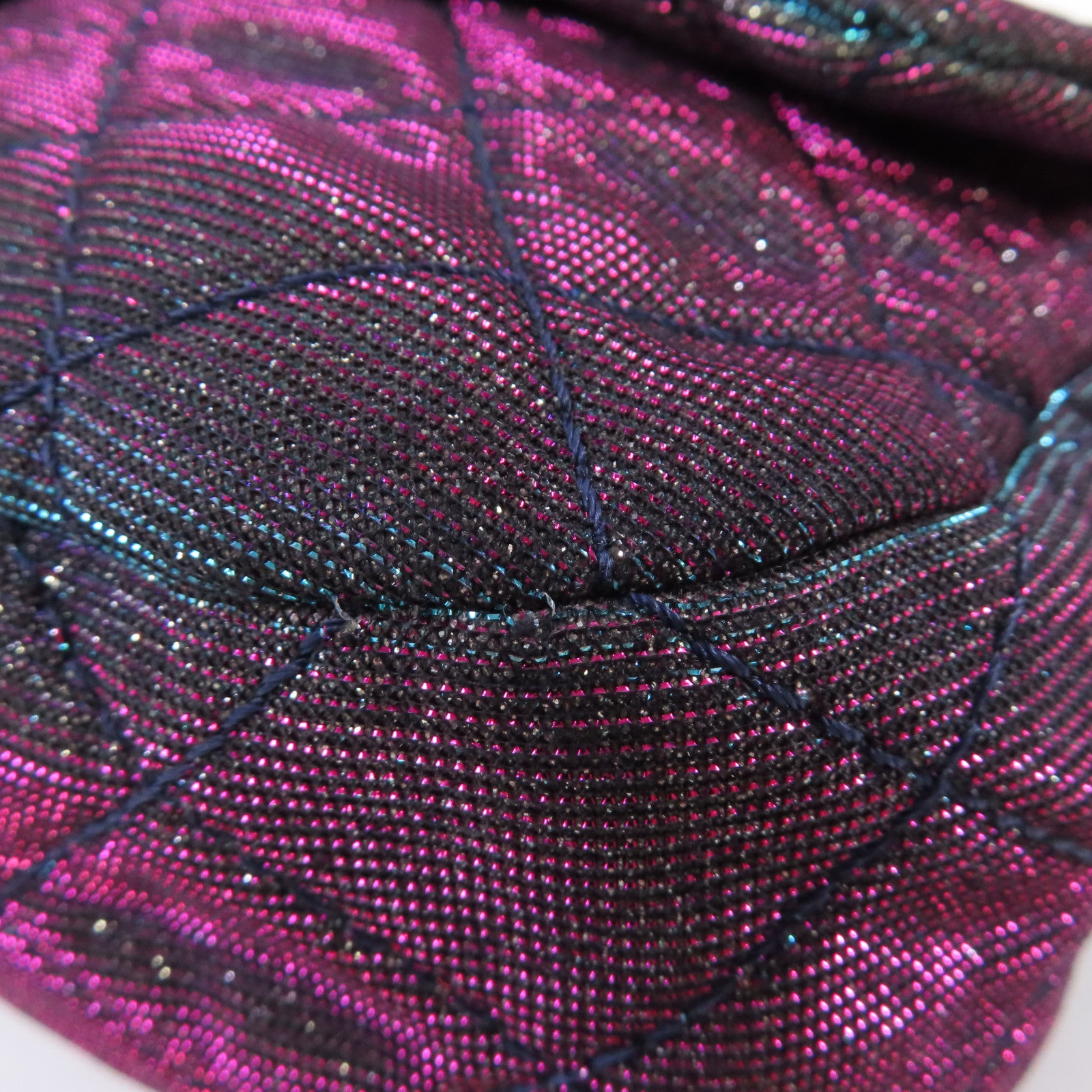 CHANEL 【激減優惠】菱格帆布Chain Shoulder Bag銀扣鏈帶肩背袋粉紅色/藍色