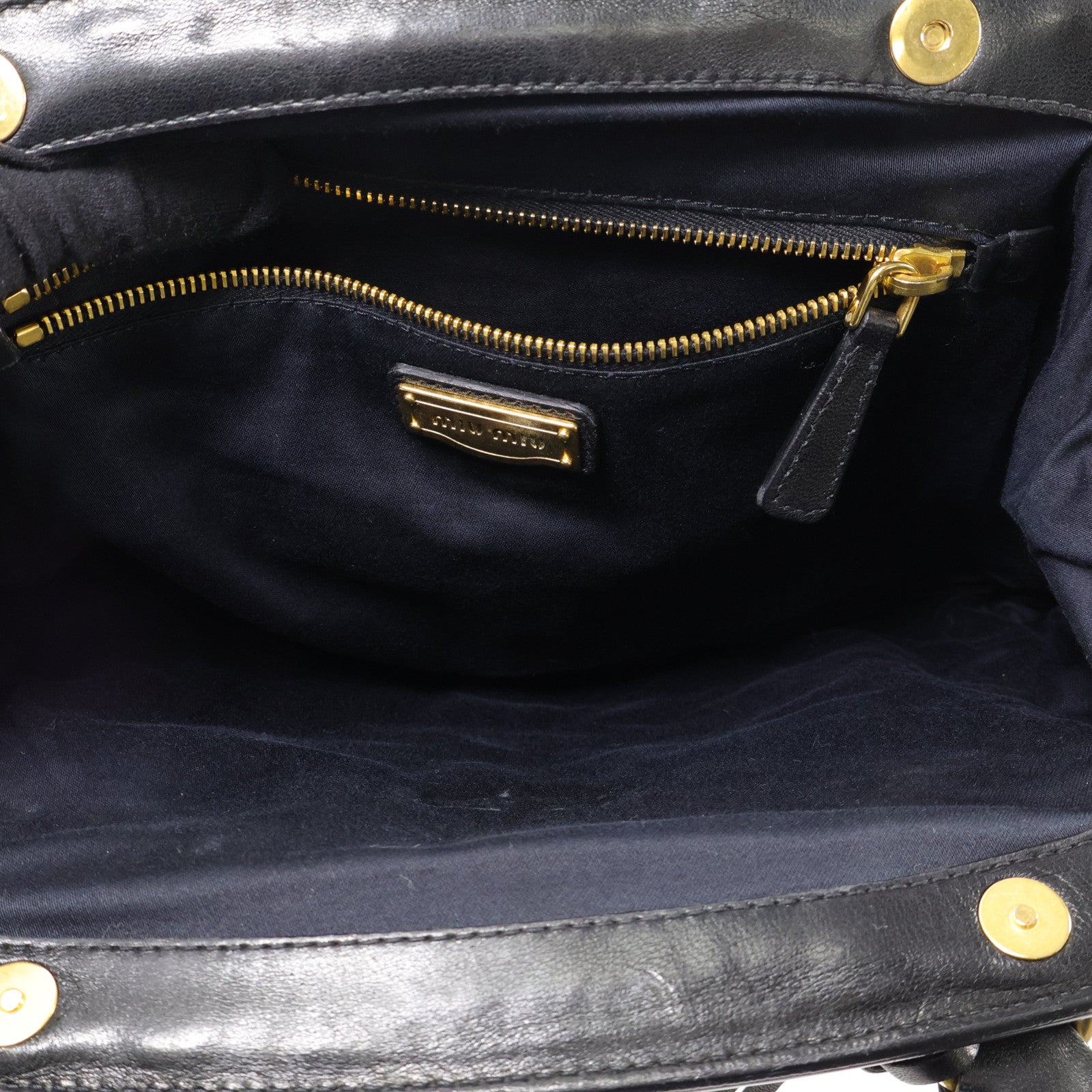 Miu Miu 羊皮皮革Tote Bag金扣手挽袋