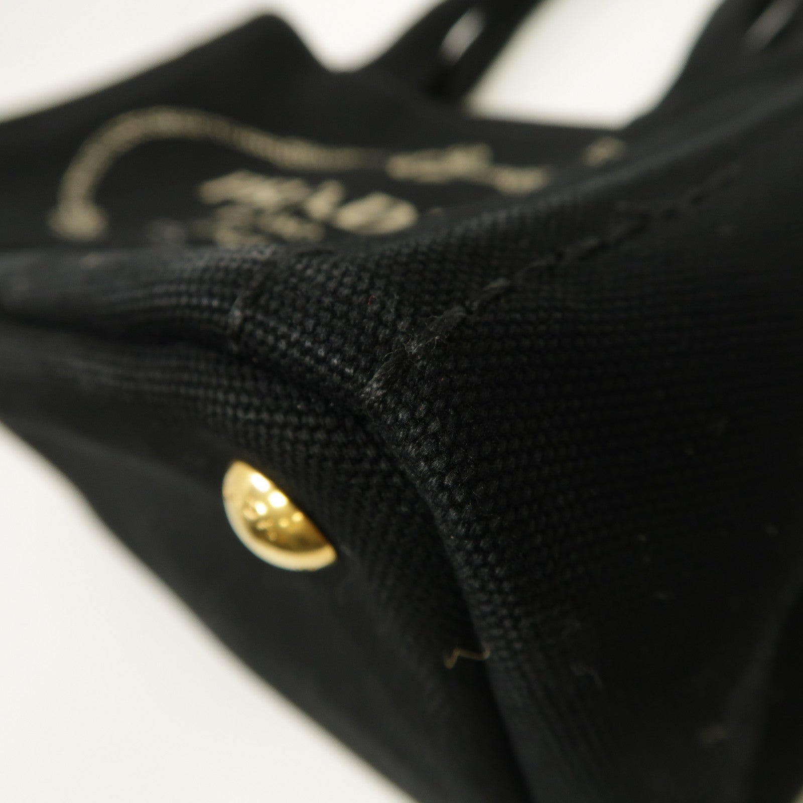 PRADA 帆布2 Way Bag金扣手挽肩背兩用袋黑色