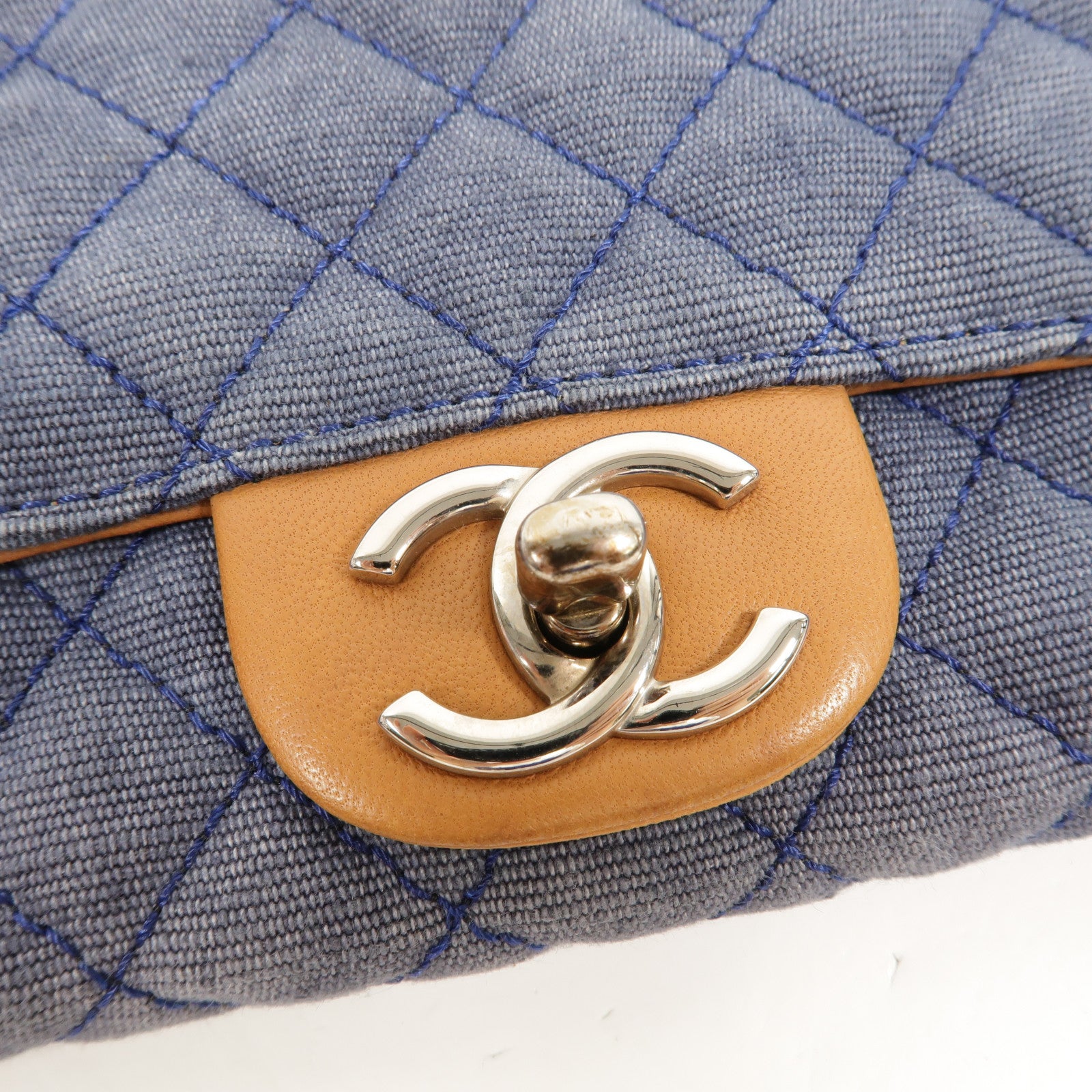 CHANEL Denim Chain Shoulder肩背袋