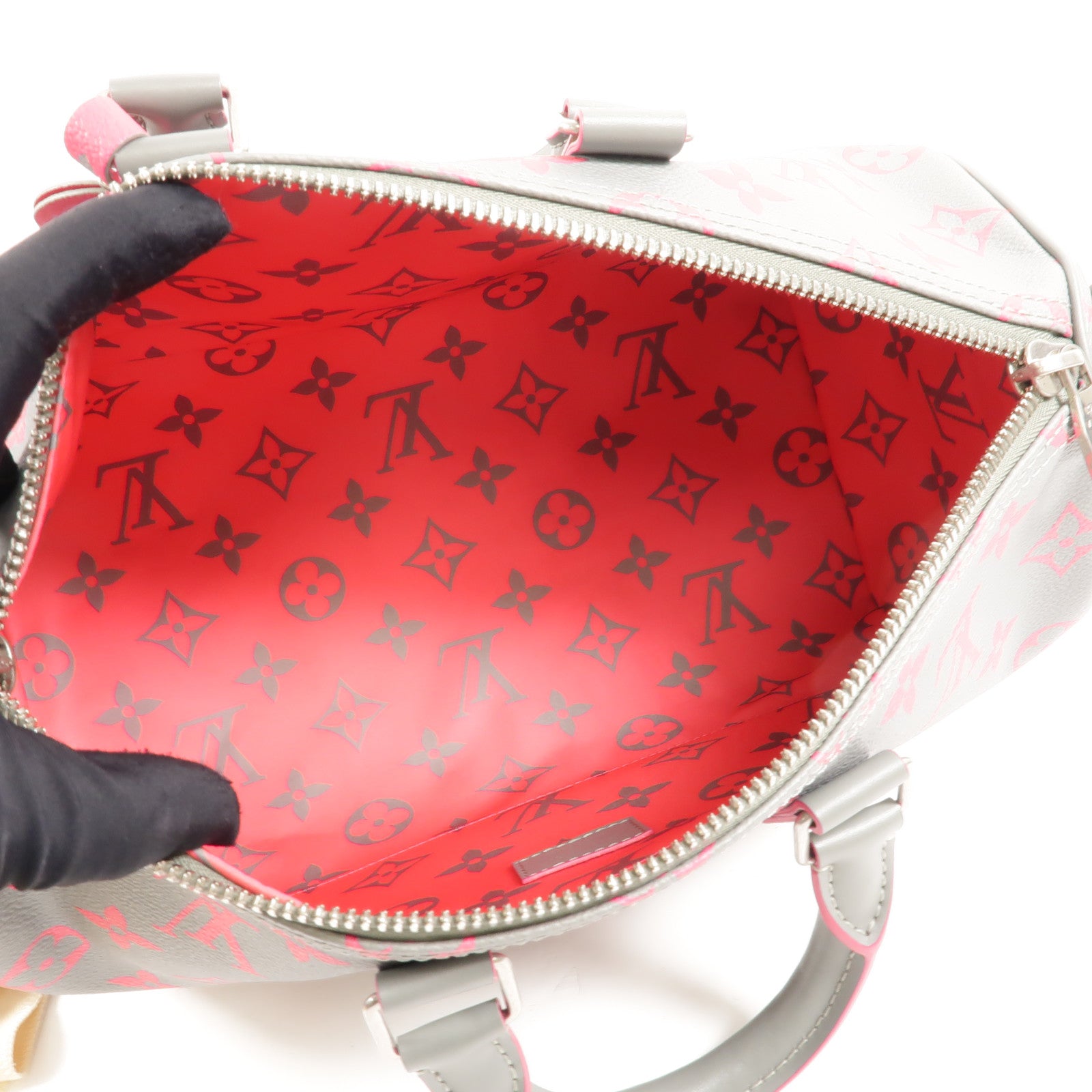 LOUIS VUITTON Monogram Glow Keepall Bandouliere 35手挽肩背兩用袋