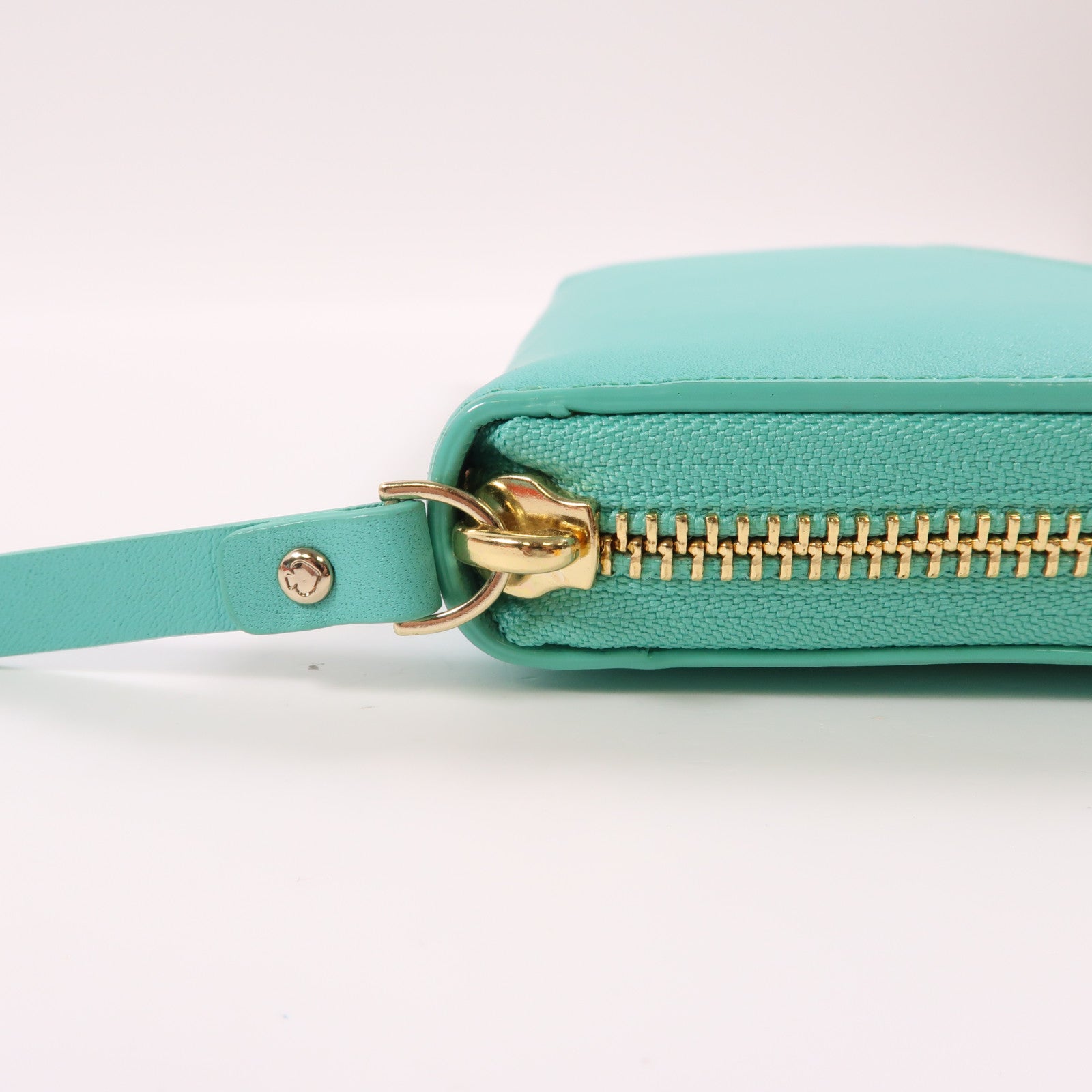 Kate Spade GHW Long Wallet Calfskin Leather Blue