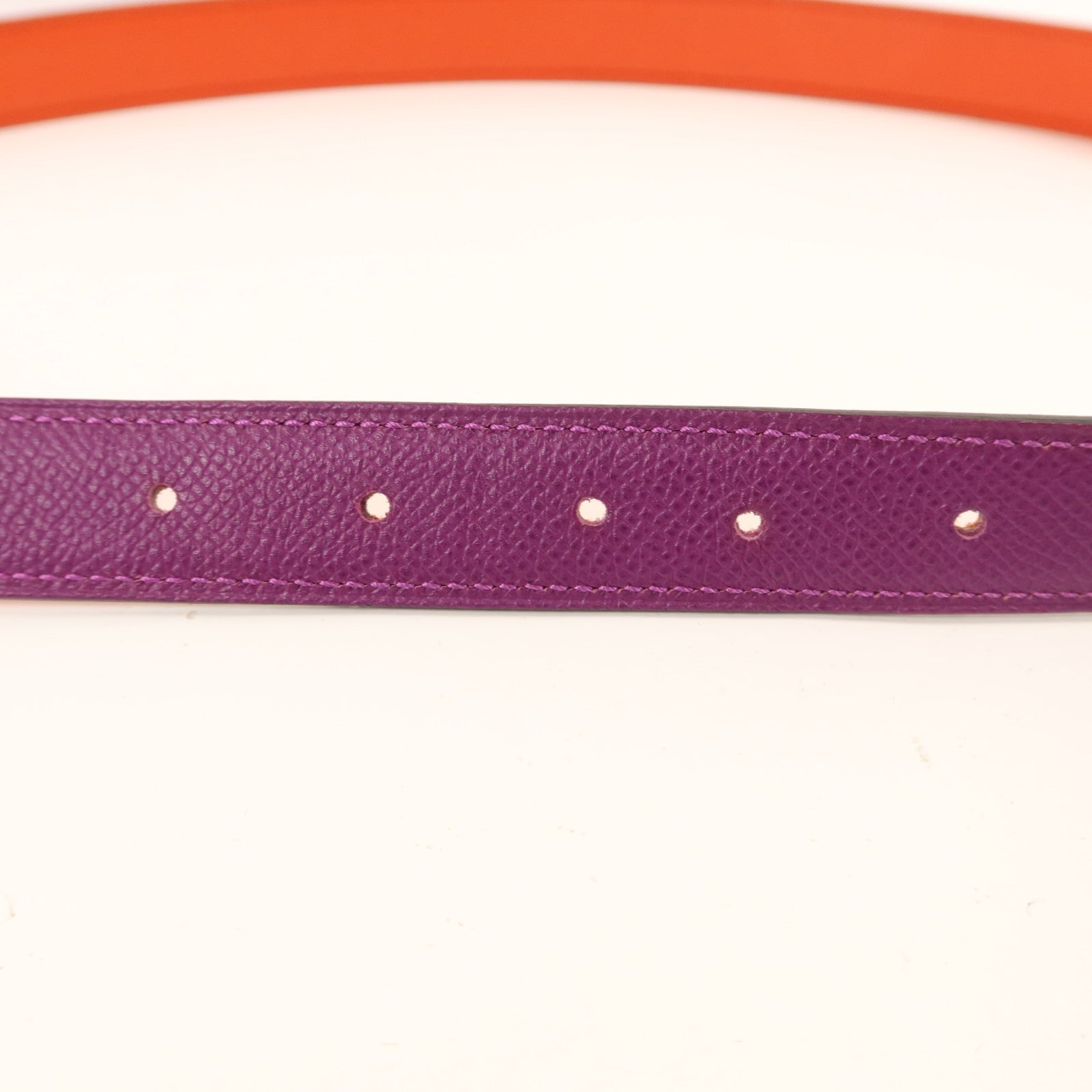 HERMES Epsom皮革H Belt金扣皮帶Anemone/Capucine