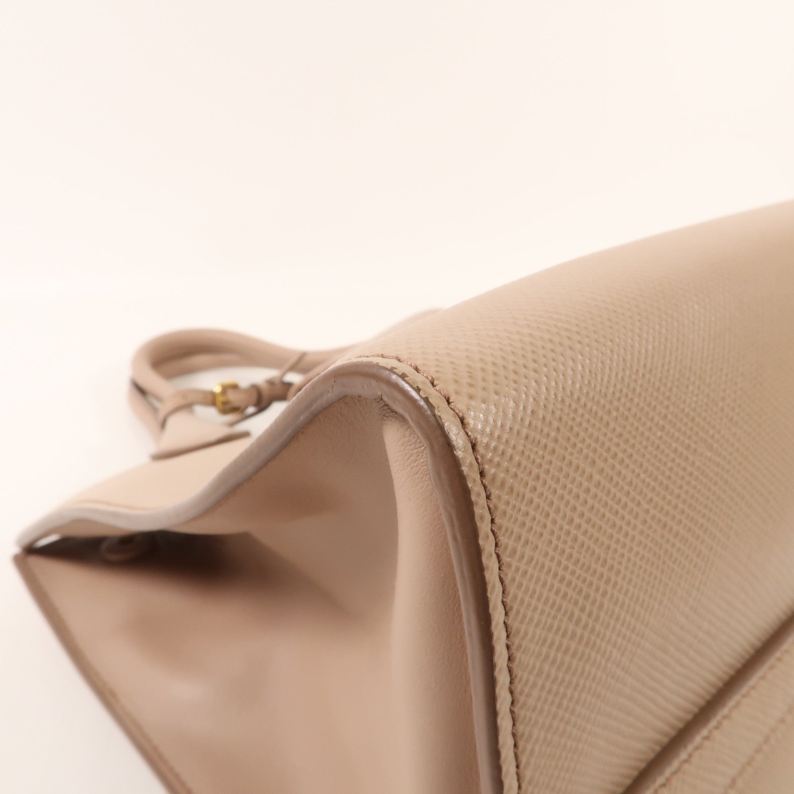 PRADA 牛皮皮革Monochrome金扣手挽肩背兩用袋