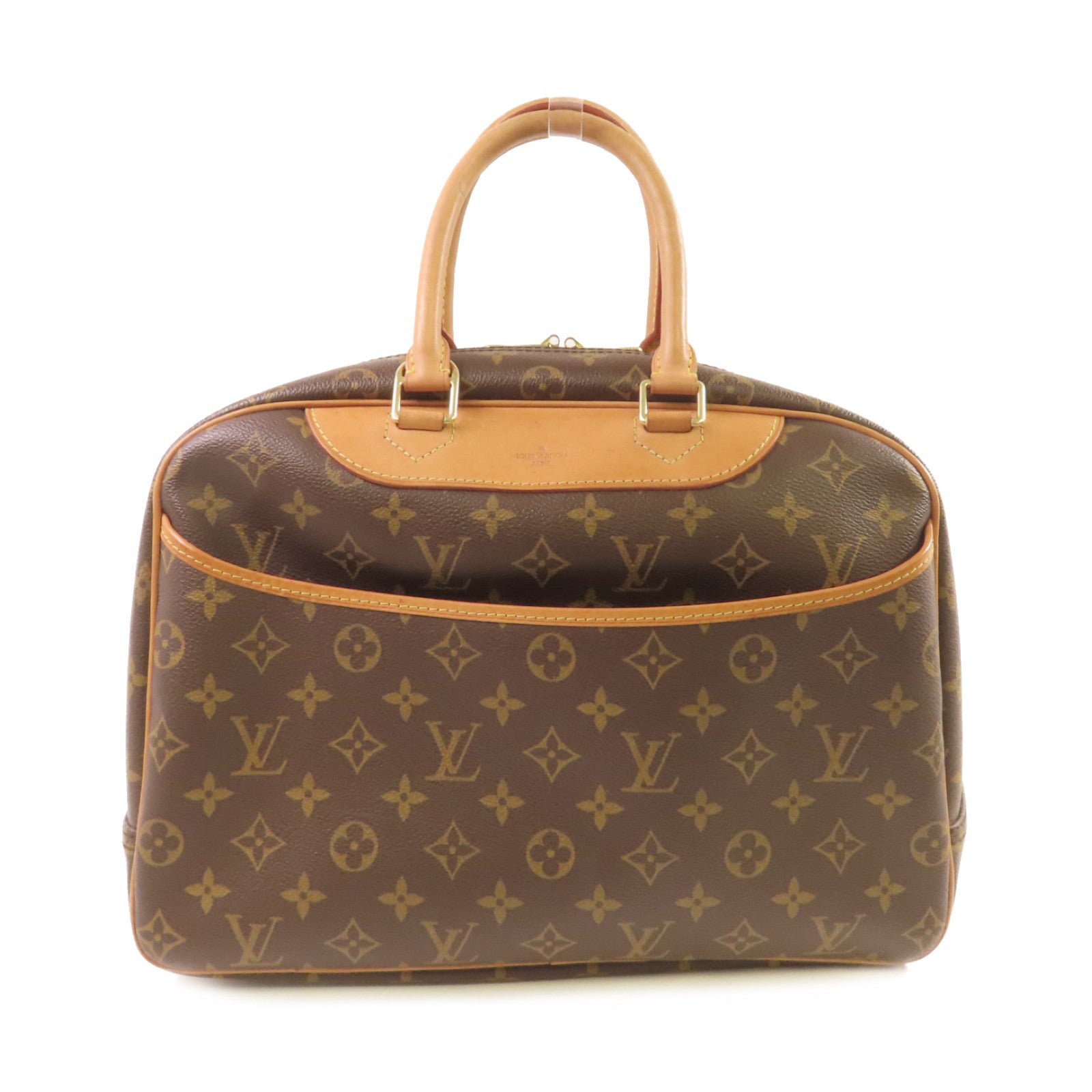 LOUIS VUITTON 【激減優惠】Monogram Deauville Hand Bag金扣手挽袋啡色