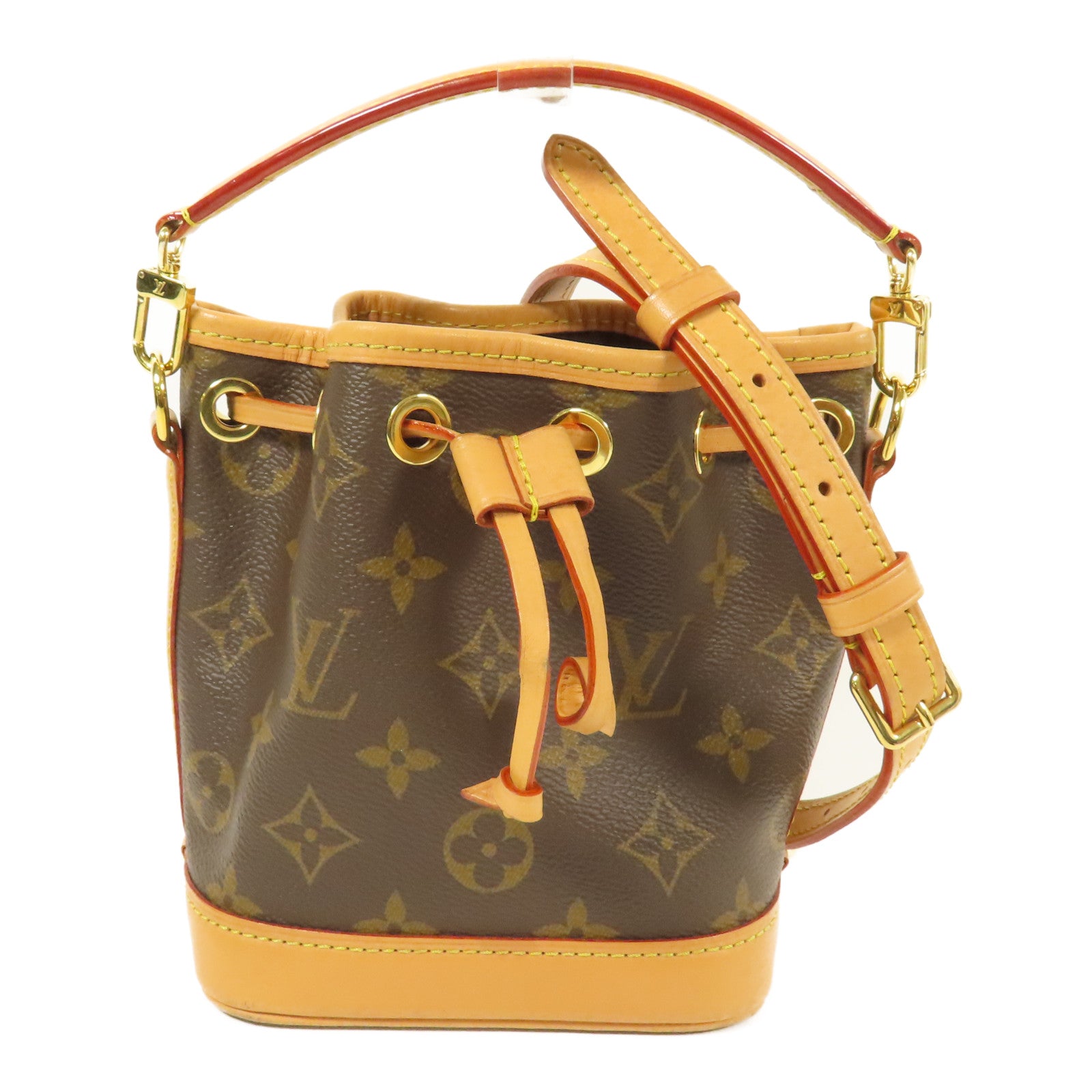 LOUIS VUITTON Monogram Nano Noe金扣手挽肩背兩用袋
