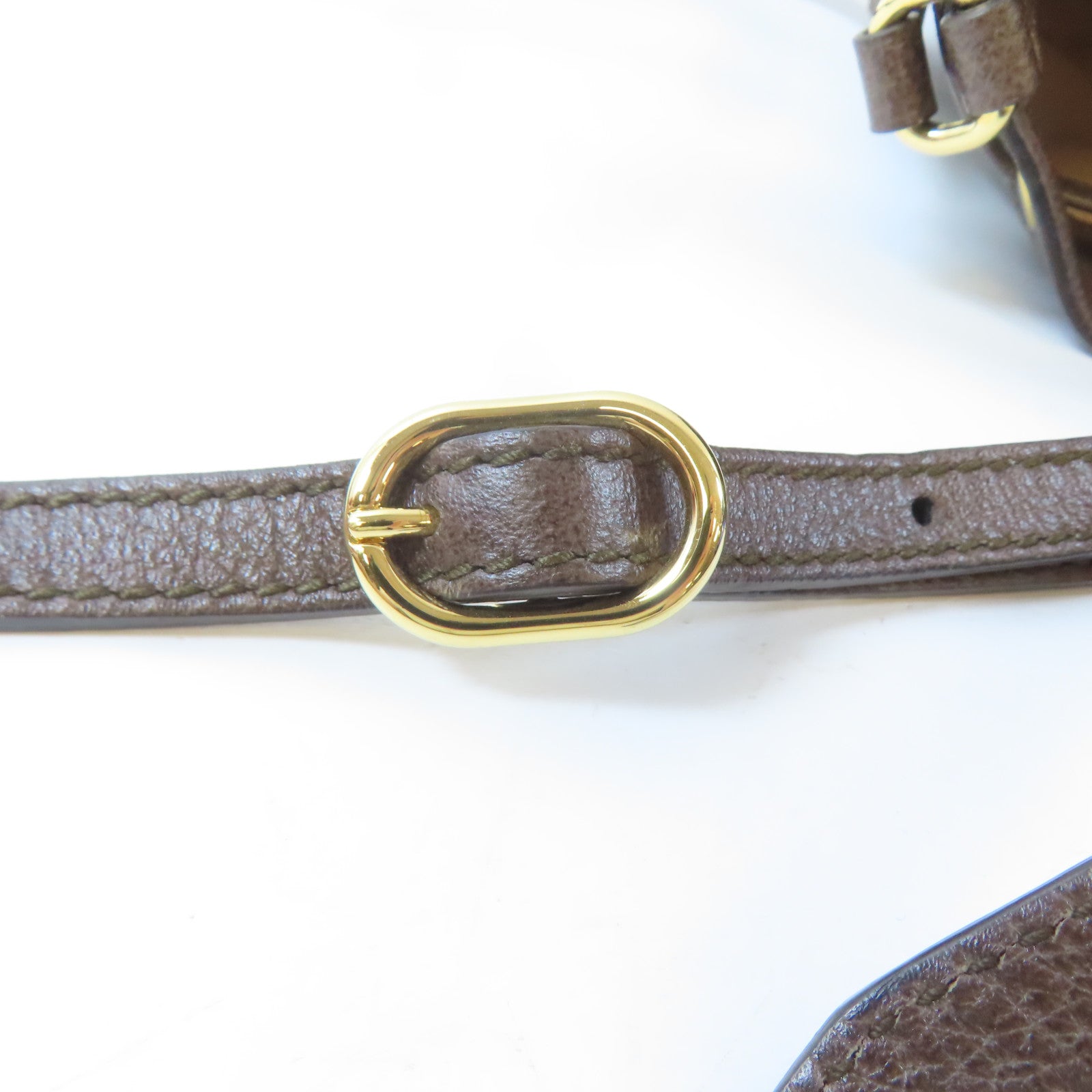 GUCCI 塗層帆布Ophidia Mini Bucket金扣肩背袋啡色