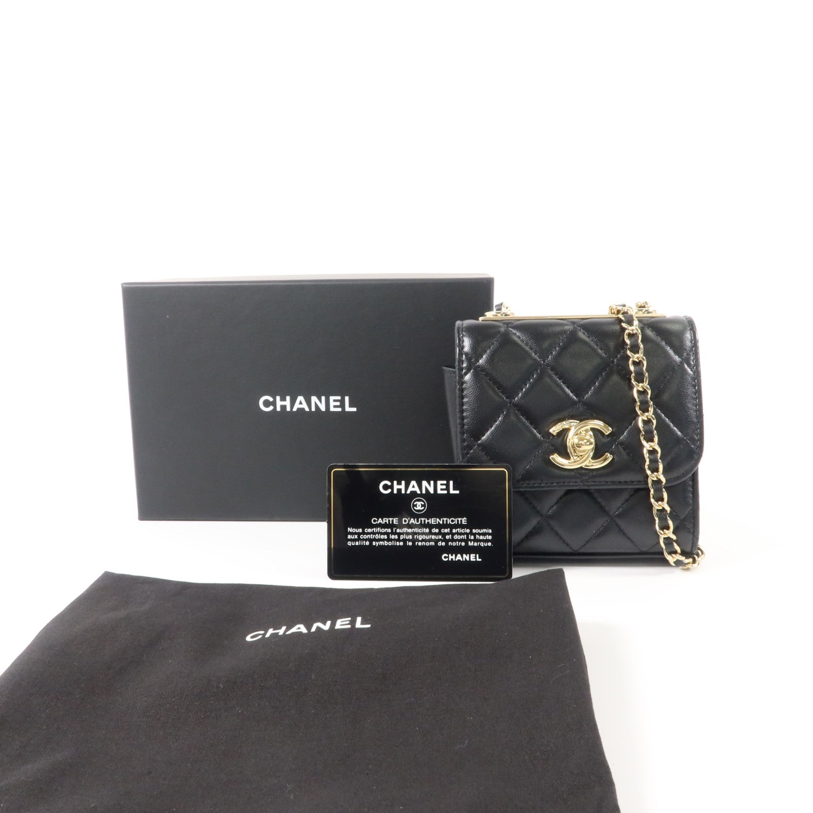 CHANEL 羊皮皮革Trendy CC Mini Wallet On Chain鏈帶肩背袋