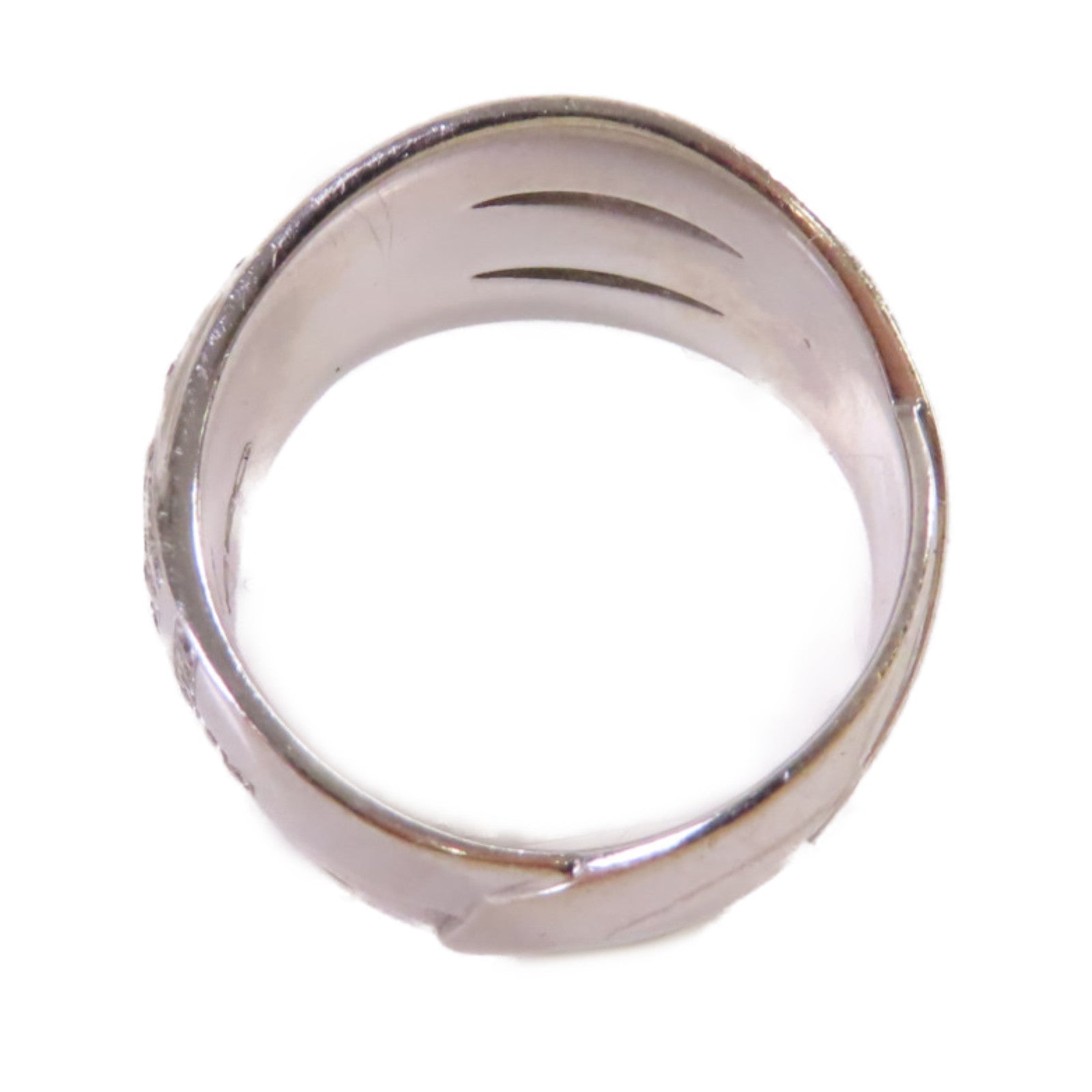 CHANEL 18K白金CHANEL Logo Ring戒指US#5.5