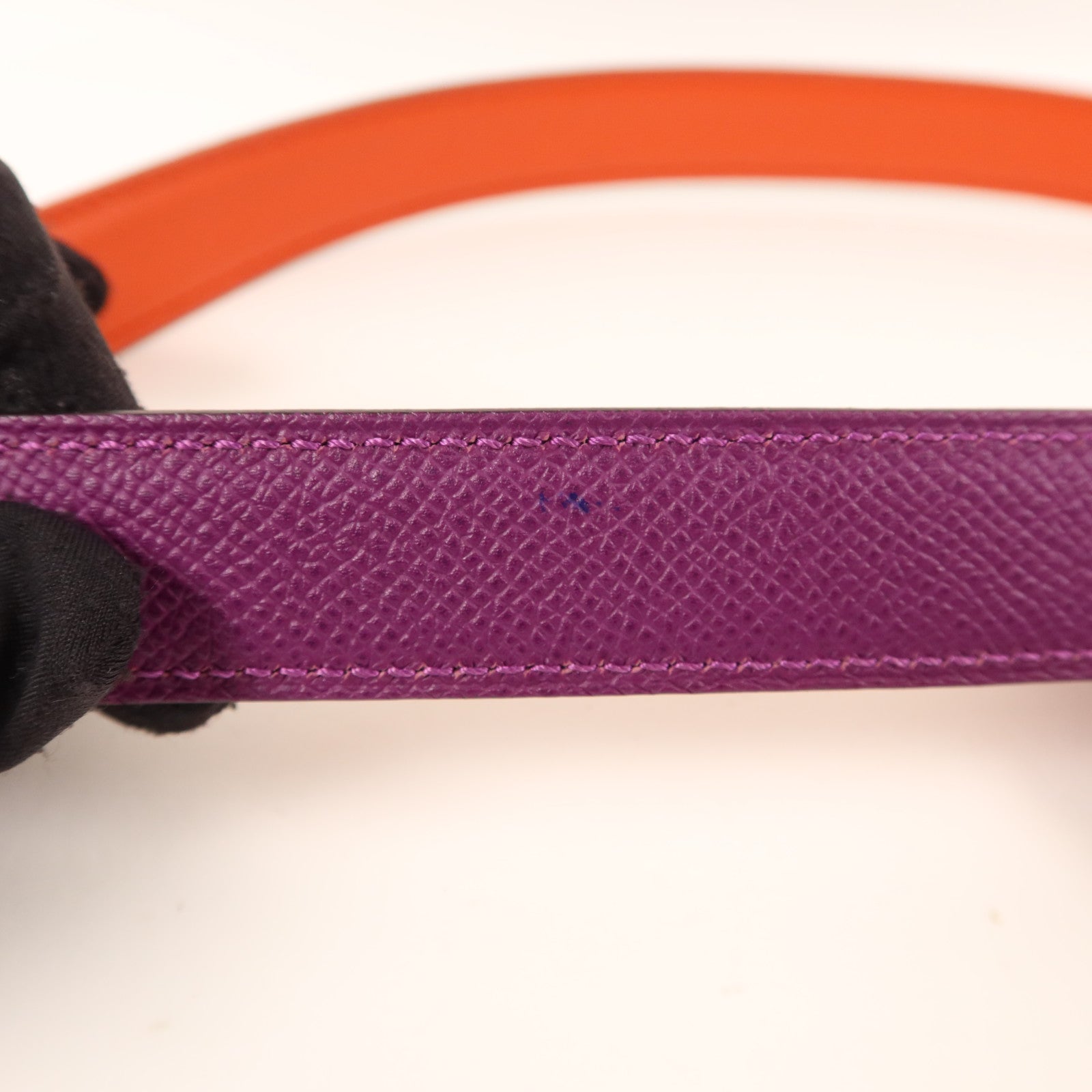 HERMES Epsom皮革H Belt金扣皮帶Anemone/Capucine
