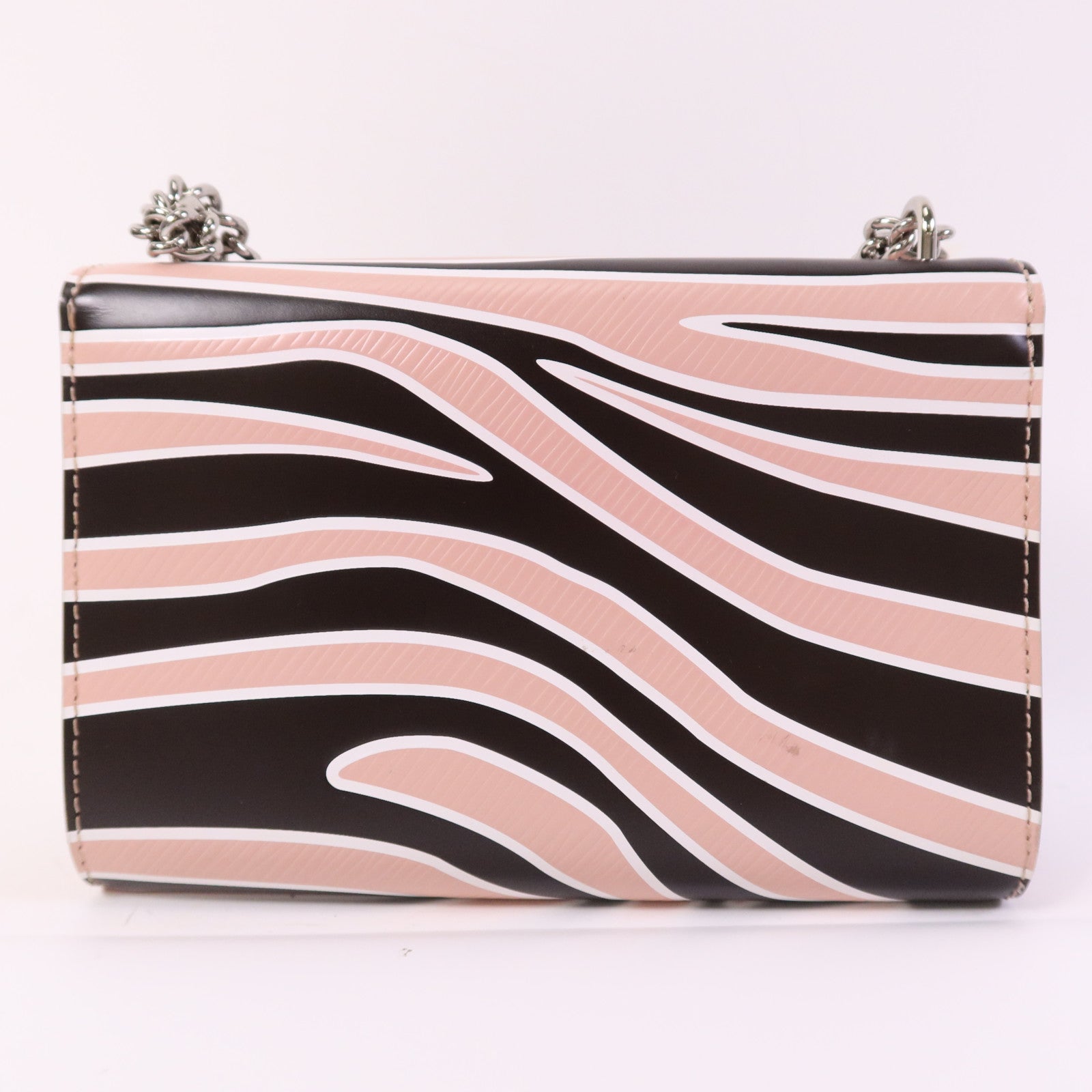 LOUIS VUITTON Epi Zebra Print Bag銀扣鏈帶肩背袋