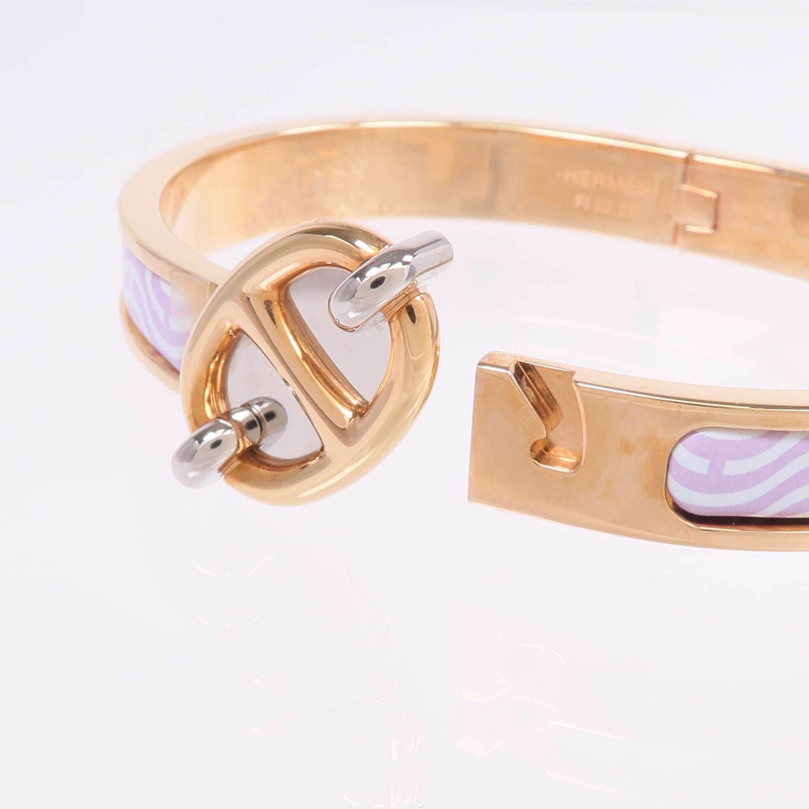 HERMES 金屬/琺瑯Mini Clic Chaine d'Ancre手鐲