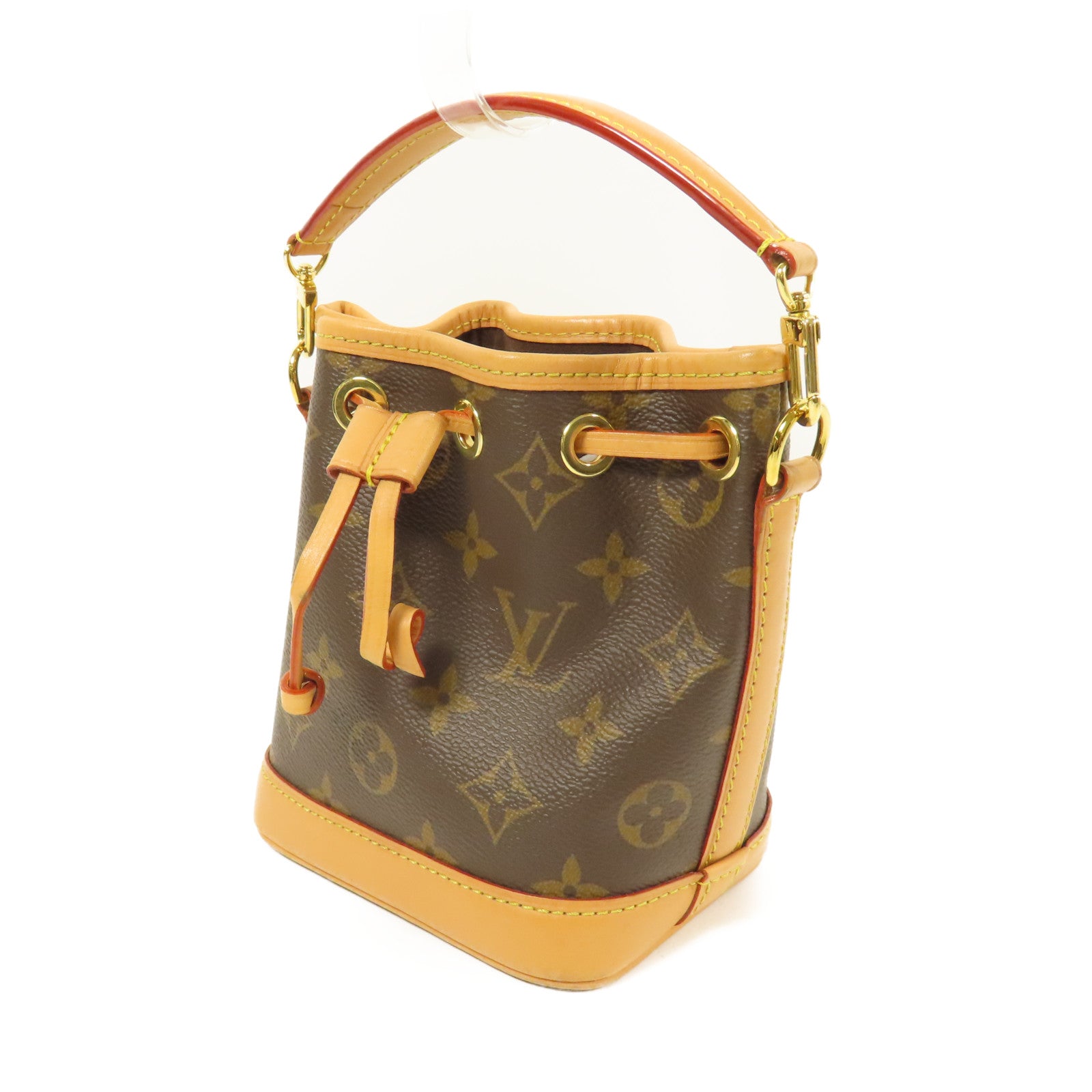 LOUIS VUITTON Monogram Nano Noe金扣手挽肩背兩用袋