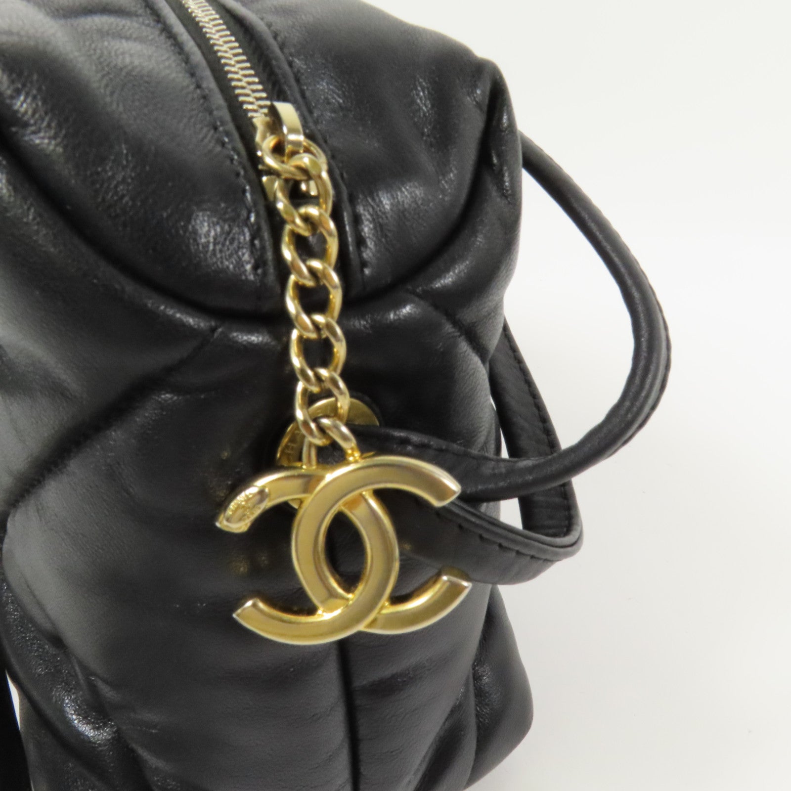 CHANEL 羊皮皮革Shoulder Bag金扣鏈帶肩背袋