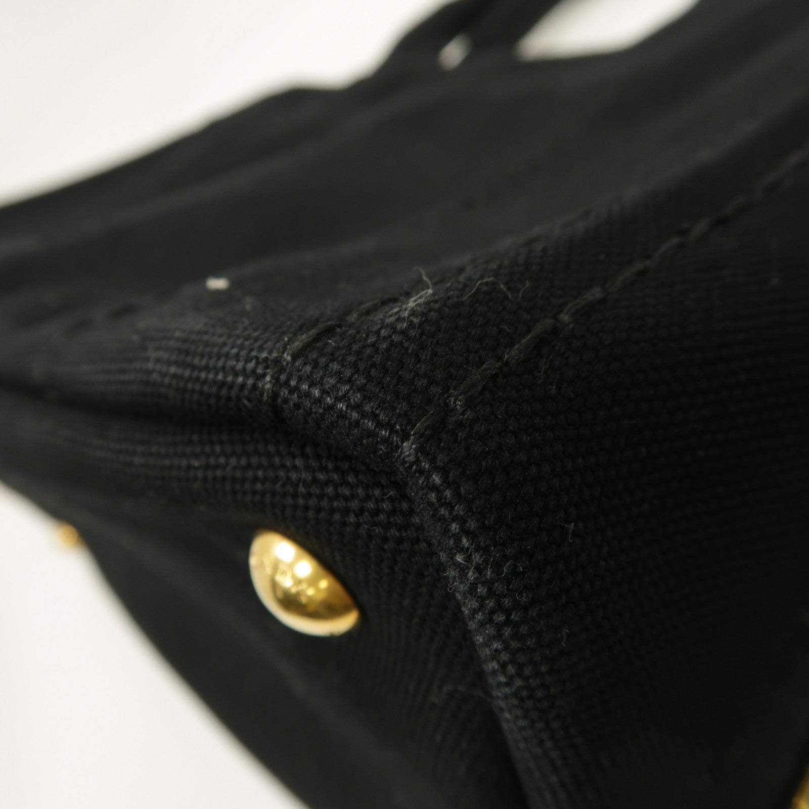 PRADA 帆布2 Way Bag金扣手挽肩背兩用袋黑色
