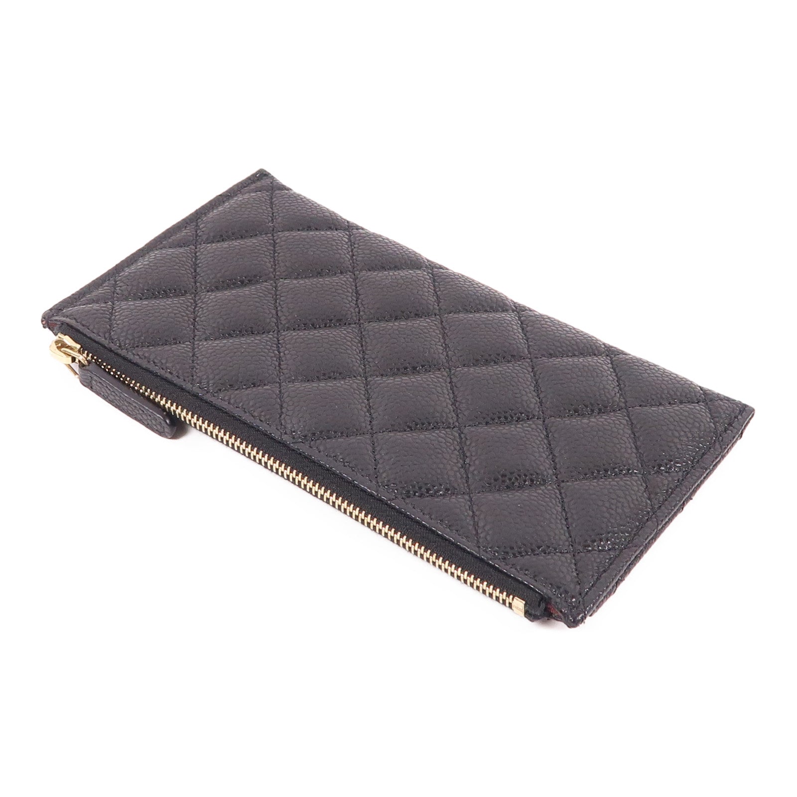 CHANEL 牛皮皮革Long Wallet金扣長錢包