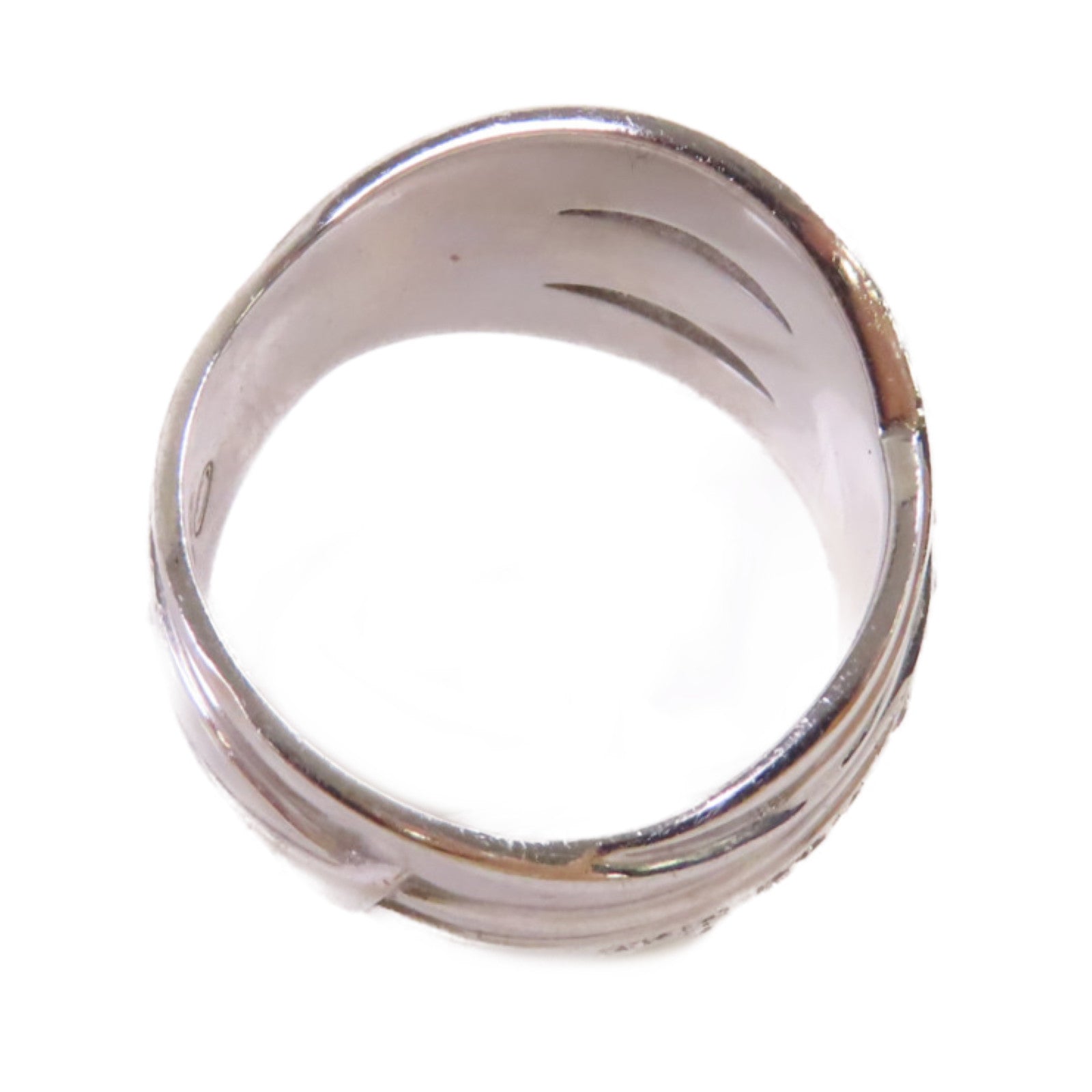 CHANEL 18K白金CHANEL Logo Ring戒指US#5.5