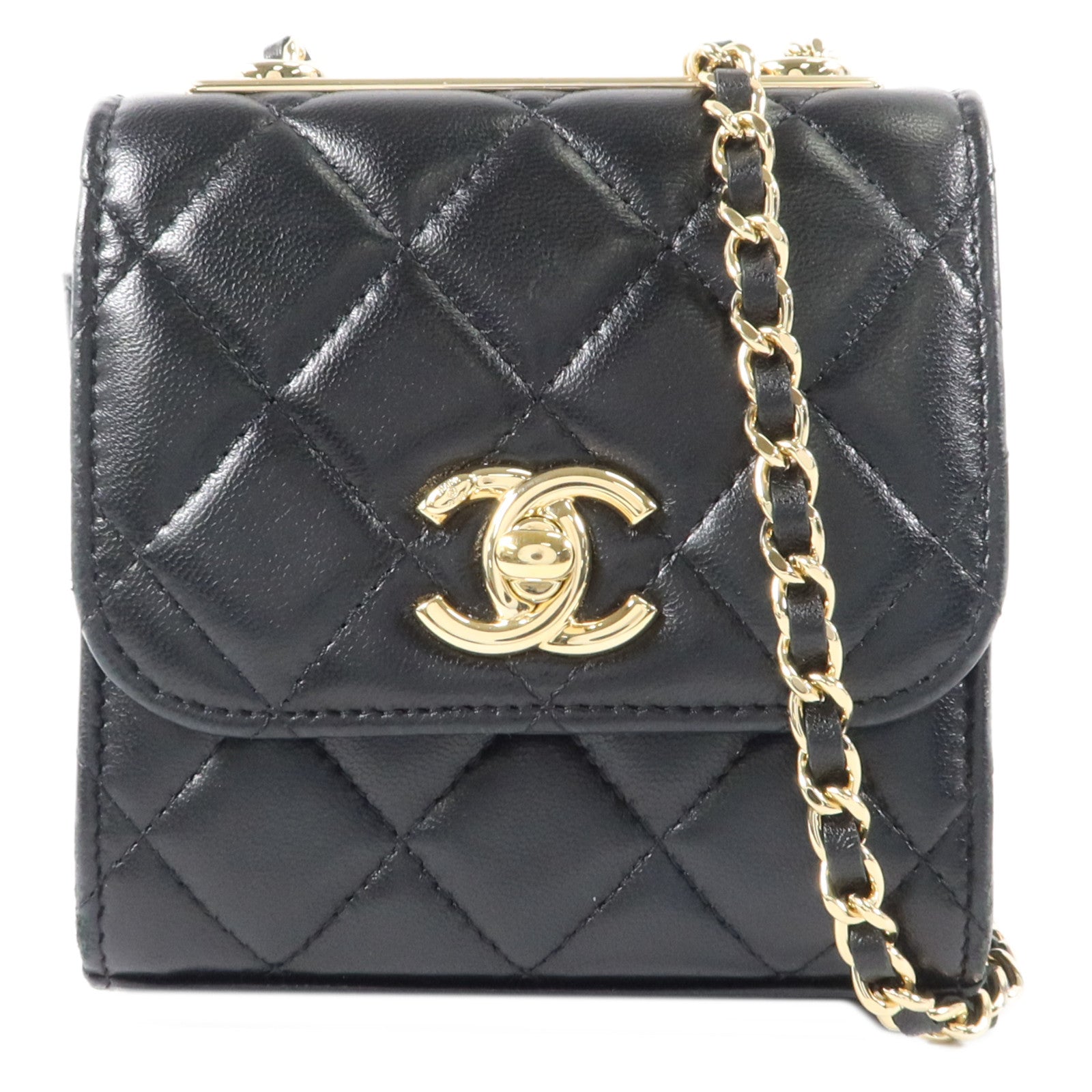 CHANEL 羊皮皮革Trendy CC Mini Wallet On Chain鏈帶肩背袋