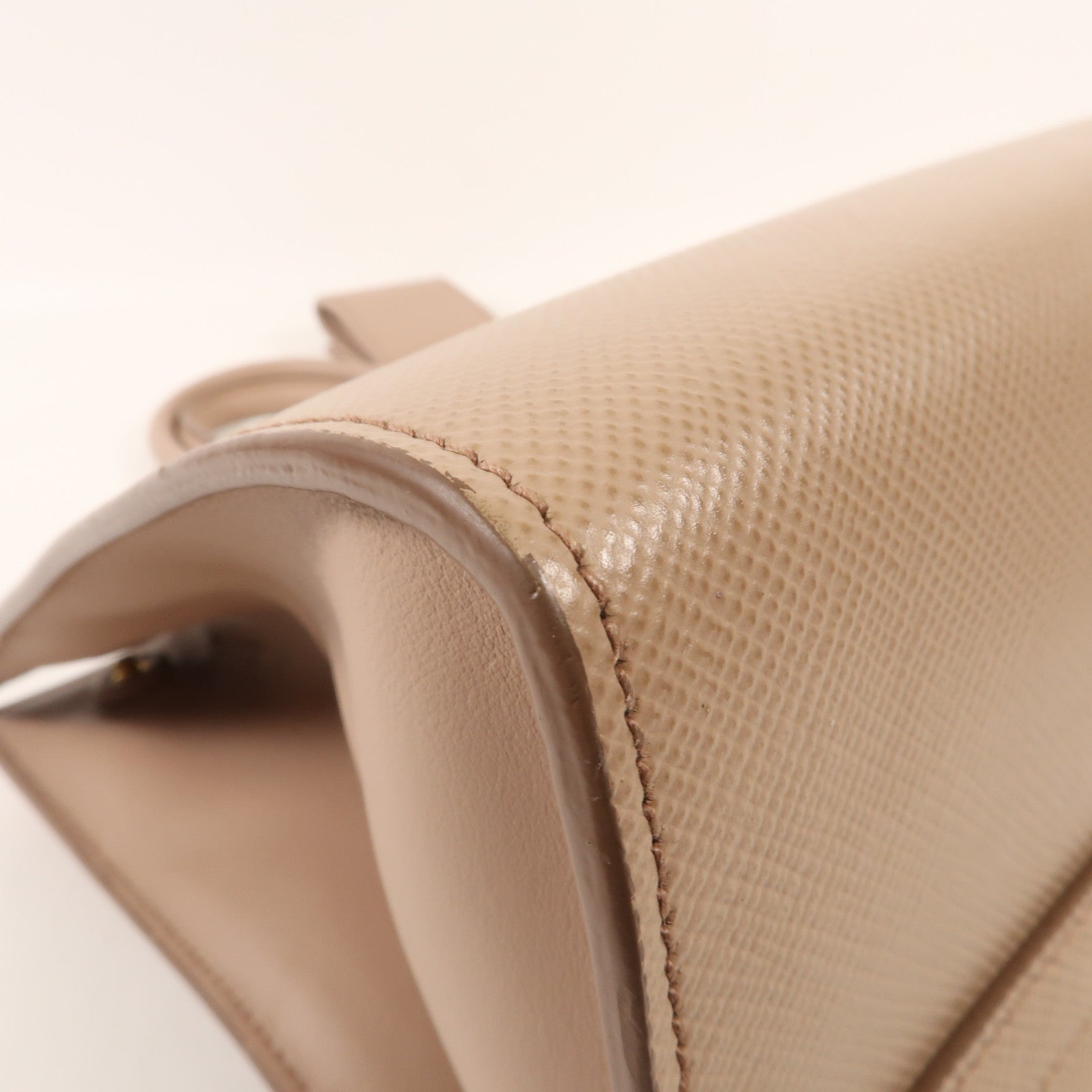 PRADA 牛皮皮革Monochrome金扣手挽肩背兩用袋