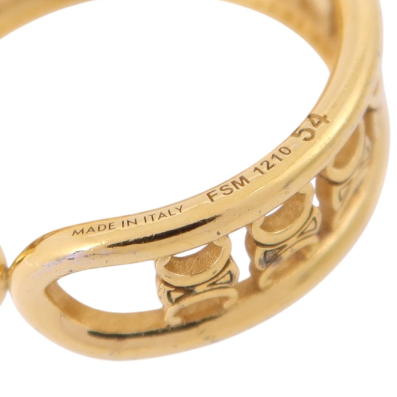 CELINE 金屬Triomphe Multi Ring戒指#54/US#6.5