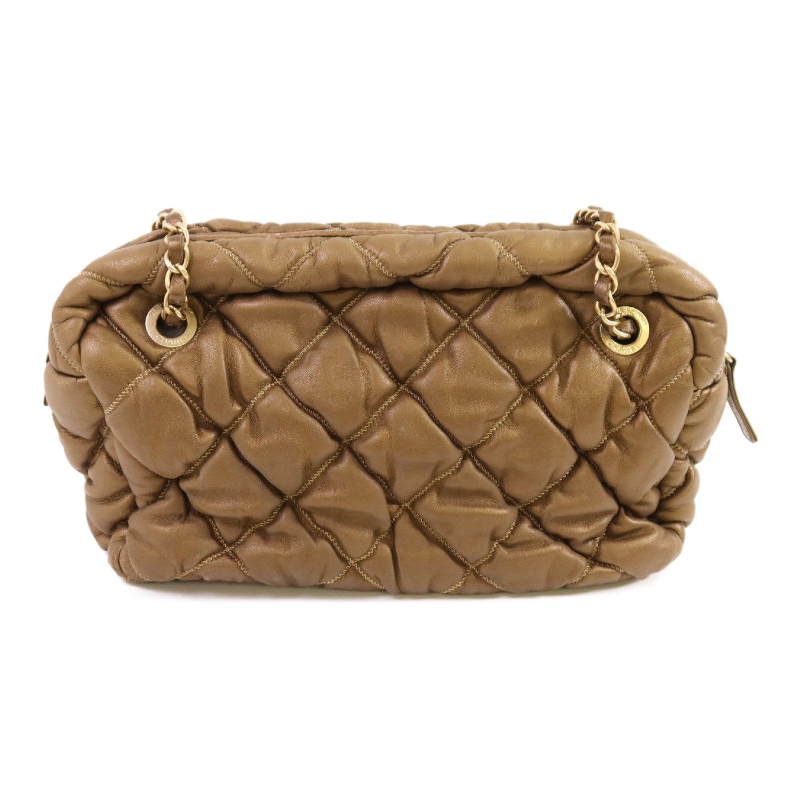CHANEL 牛皮皮革Chain Shoulder Bag金扣鏈帶肩背袋