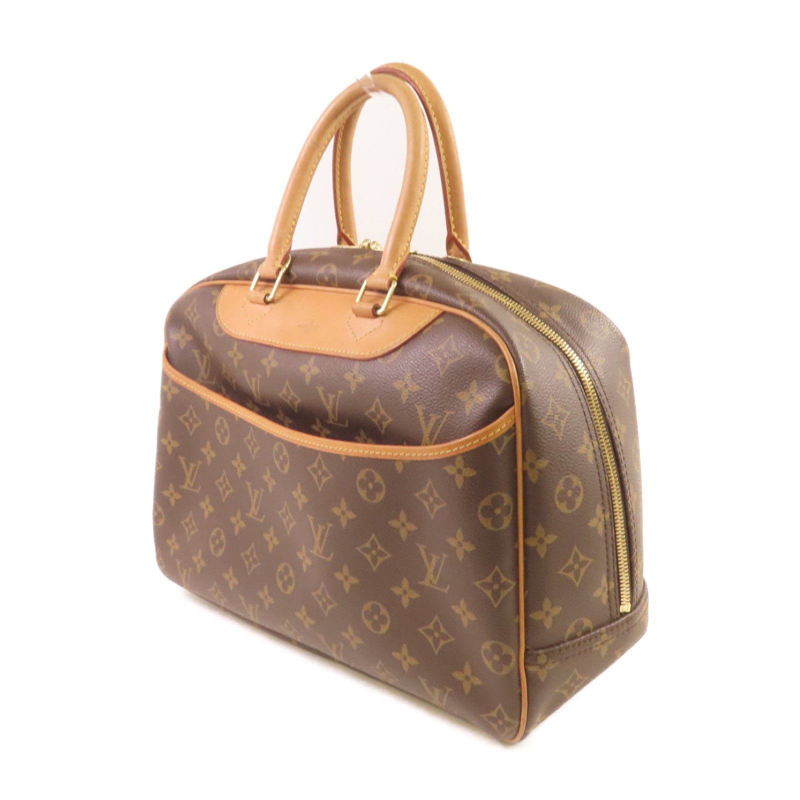 LOUIS VUITTON 【激減優惠】Monogram Deauville Hand Bag金扣手挽袋啡色