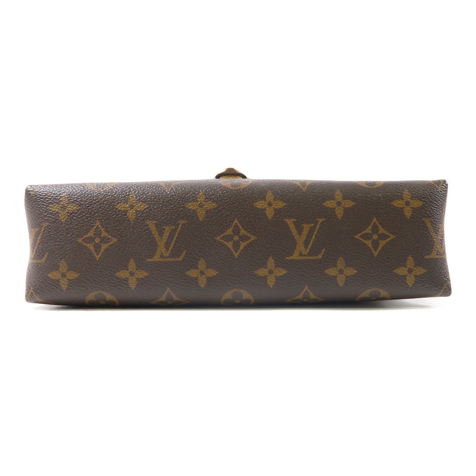 LOUIS VUITTON Monogram Saint Placide金扣鏈帶肩背袋啡色/黑色