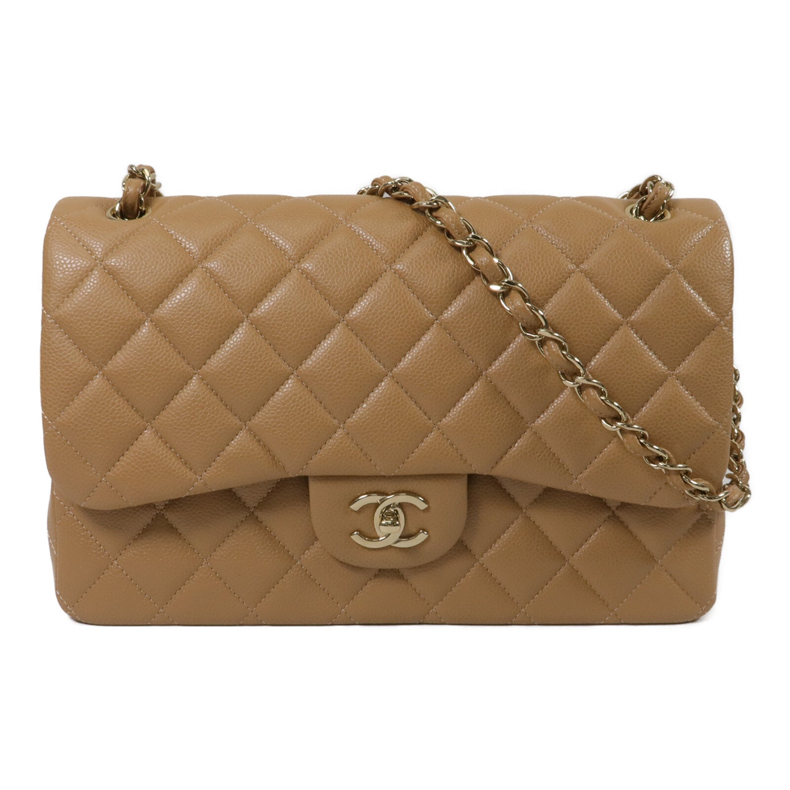 CHANEL 牛皮皮革Large Classic鏈帶肩背袋