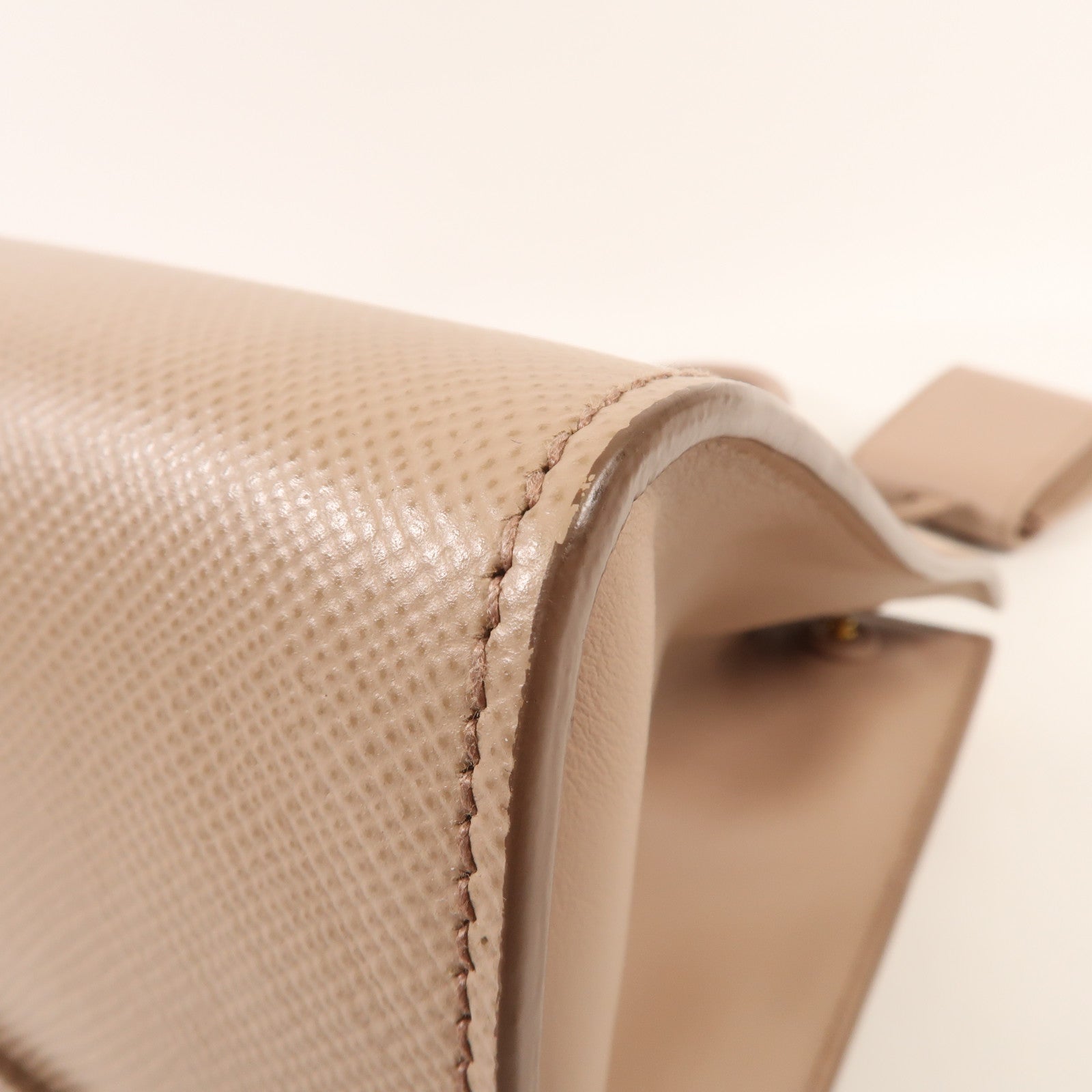 PRADA 牛皮皮革Monochrome金扣手挽肩背兩用袋